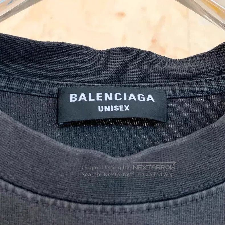 Balenciaga Balenciaga Embroidered Washed Destroyed Black Short Sleeve Size US M / EU 48-50 / 2 - 2 Thumbnail
