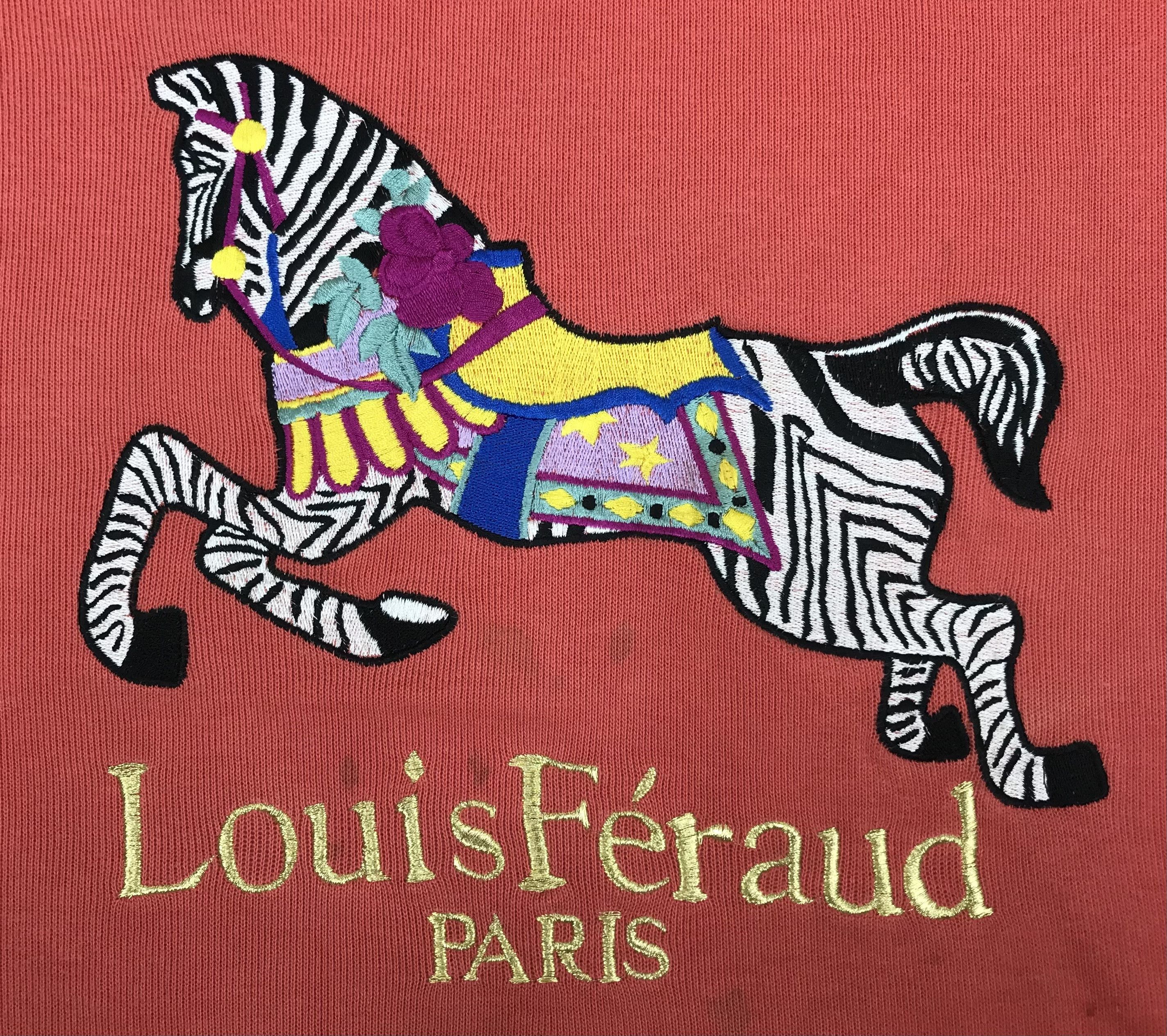 Louis Feraud Vintage Louis Feraud Paris Embroidered Zebra Art Sweatshirt Size US L / EU 52-54 / 3 - 6 Thumbnail