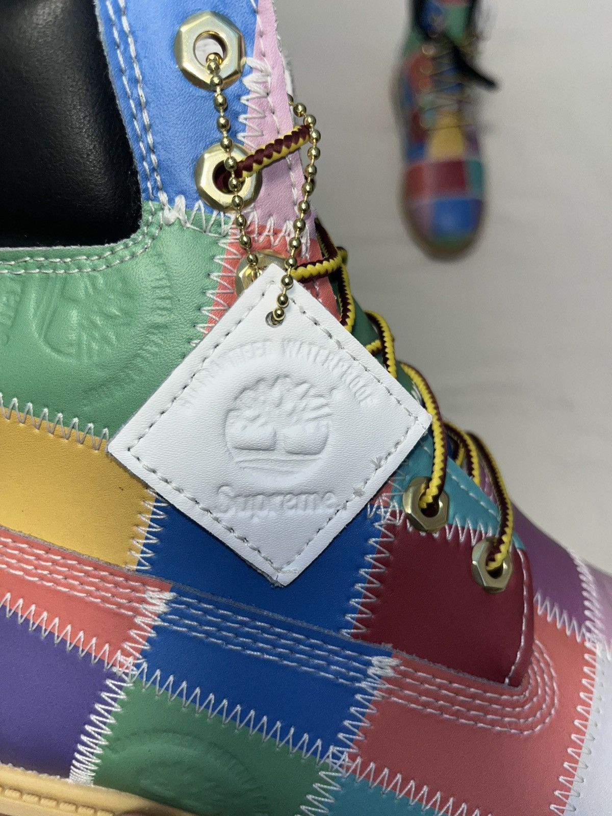 Supreme × Timberland Timberland X Supreme FW25 Multicolor Patchwork Boots Size US 9.5 / EU 42-43 - 12 Thumbnail