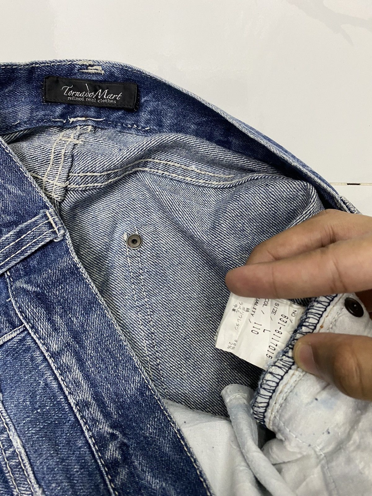 If Six Was Nine × Le Grande Bleu (L.G.B.) × Tornado Mart 🔥TORNADO MART FLARE JEANS DISTRESS CUSTOM MADE DENIM JEANS Size US 30 / EU 46 - 8 Thumbnail