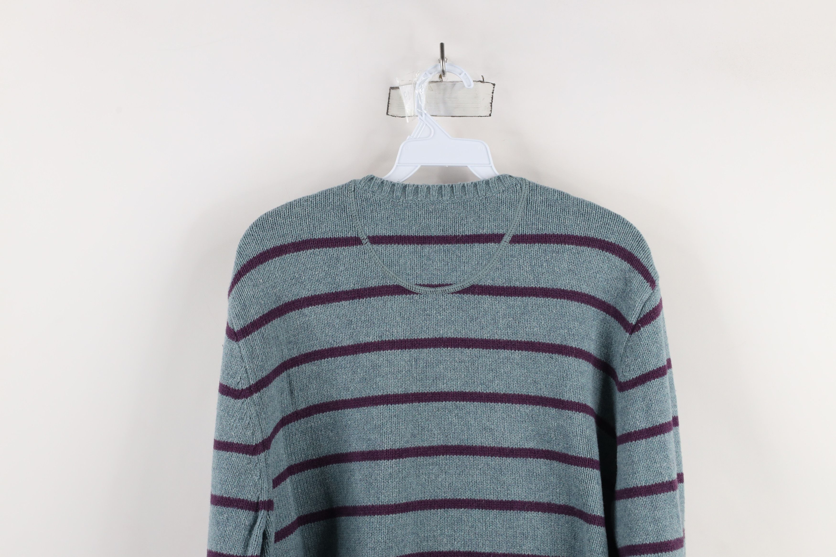 Gap × Vintage Vintage Gap Wool Blend Knit Striped Crewneck Sweater Blue Size US XL / EU 56 / 4 - 7 Thumbnail