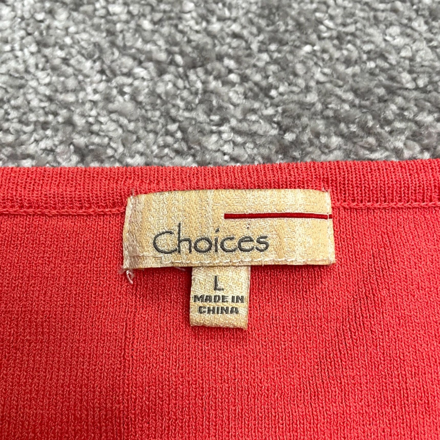 Vintage Choices Basic Tank Top Womens L Orange Sleeveless Scoop Neck Casual Knit Vest No Brand Logo 90s Designer Style Ladies Size L / US 10 / IT 46 - 6 Thumbnail