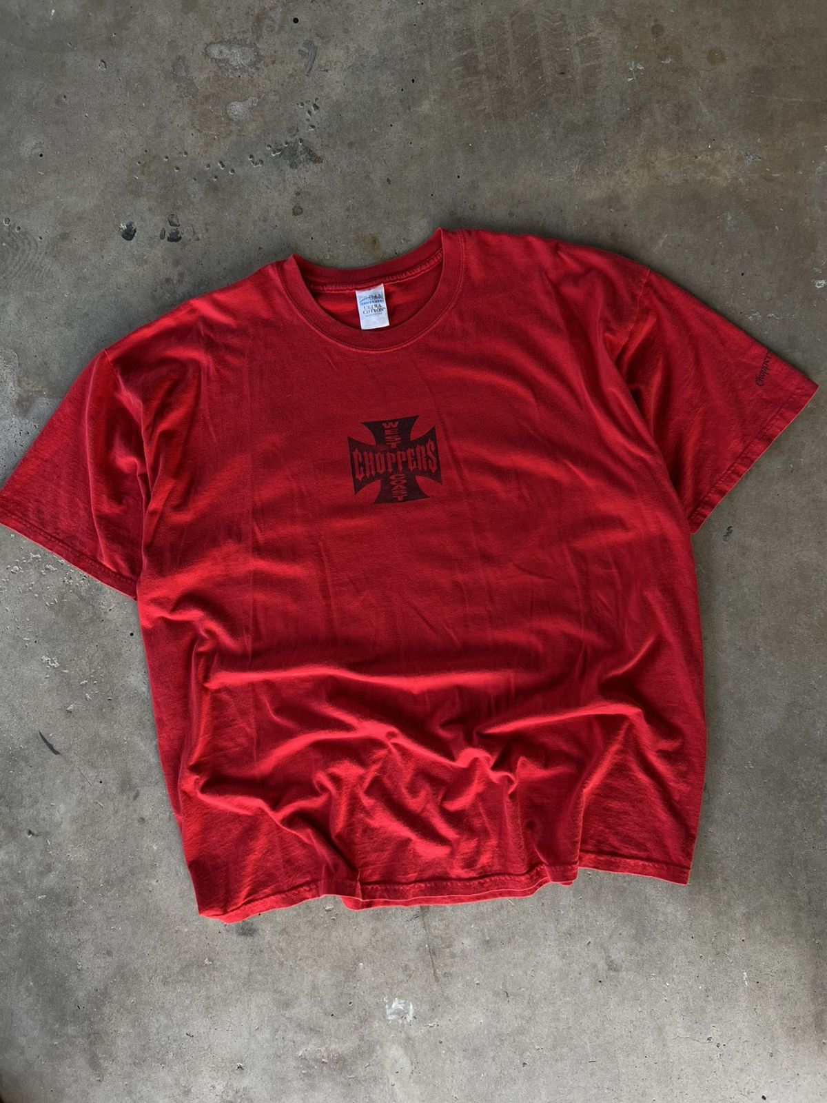 Vintage Vintage West Coast Choppers Motorcycles Flames T Shirt Size US XXL / EU 58 / 5 - 2 Thumbnail