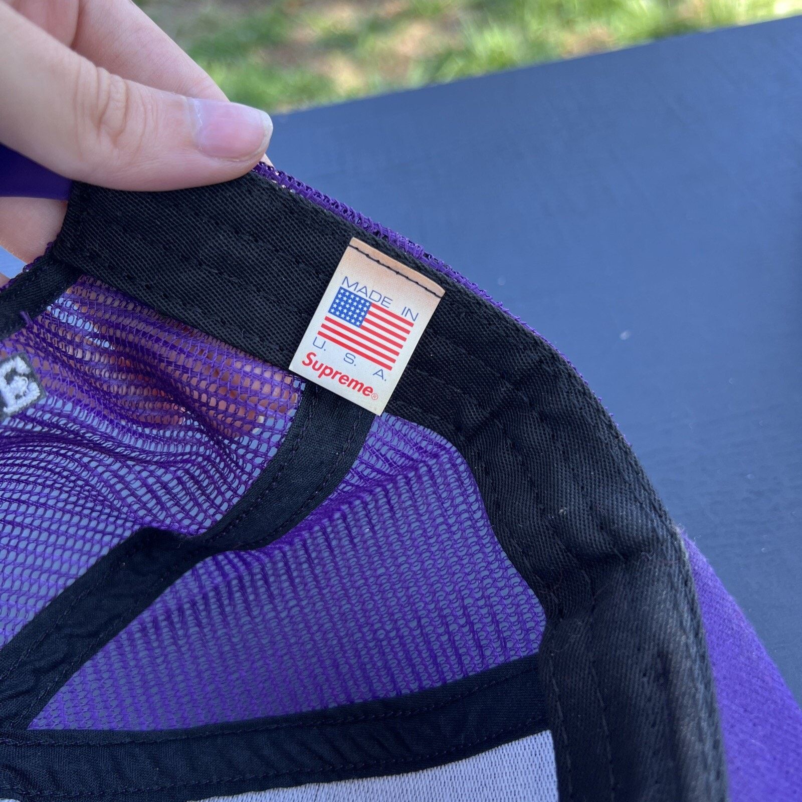Supreme Supreme Purple Blimp World Is Yours Mesh Snapback Hat Size ONE SIZE - 9 Thumbnail