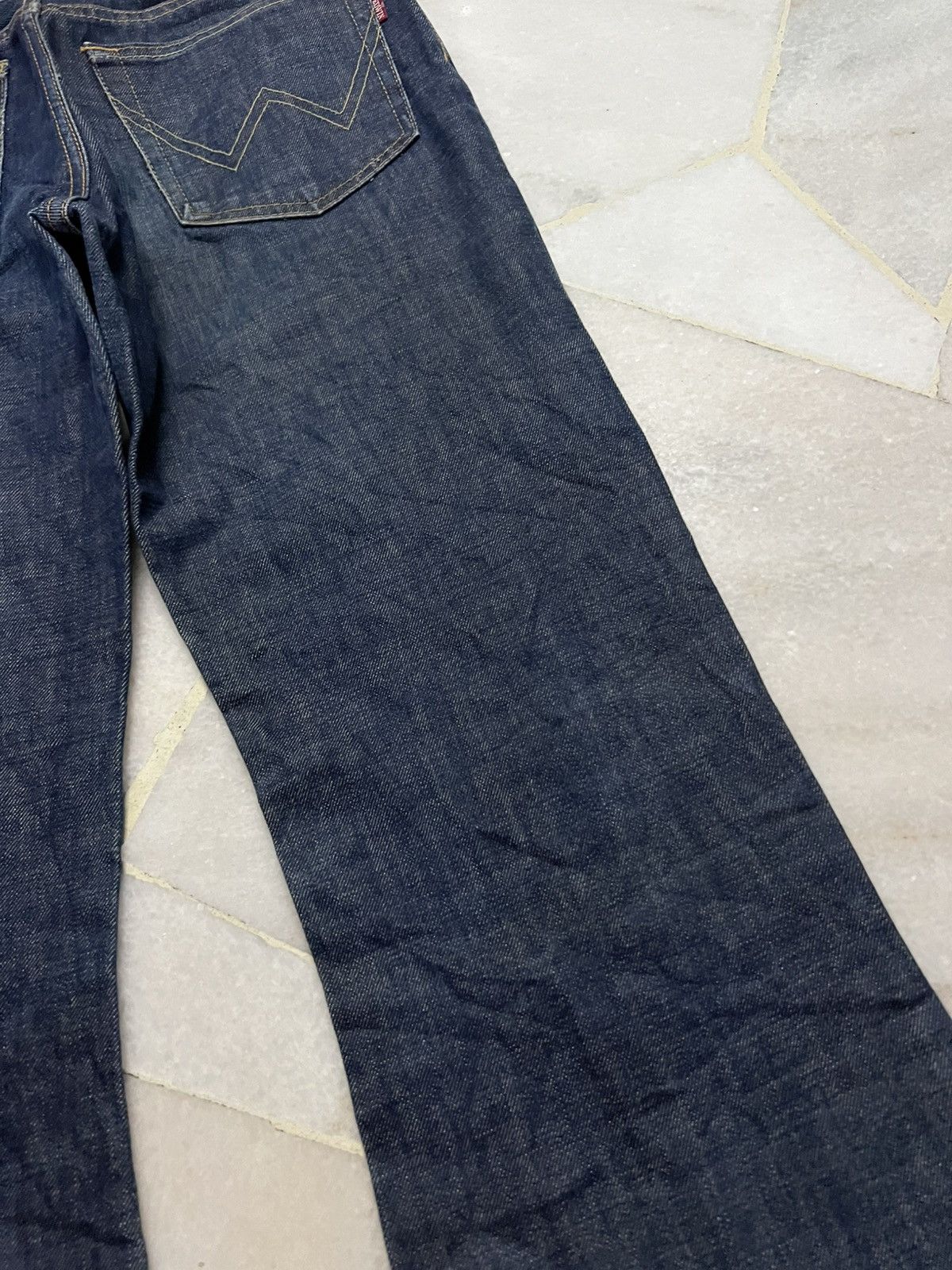 Japanese Brand 💥Flare💥90s Edwin 800SX Distress Bell Bottom Flare Jean Size US 29 - 18 Thumbnail