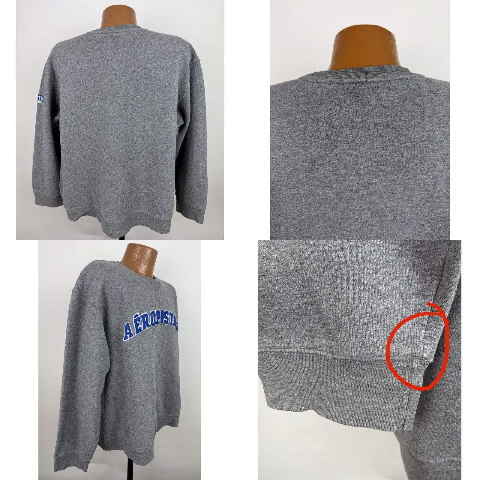 Aeropostale VINTAGE Aeropostale Sweatshirt Mens XL Gray Logo 90s Y2K Sp e llout Skater Pullover Crew Neck Size US XL / EU 56 / 4 - 8 Thumbnail