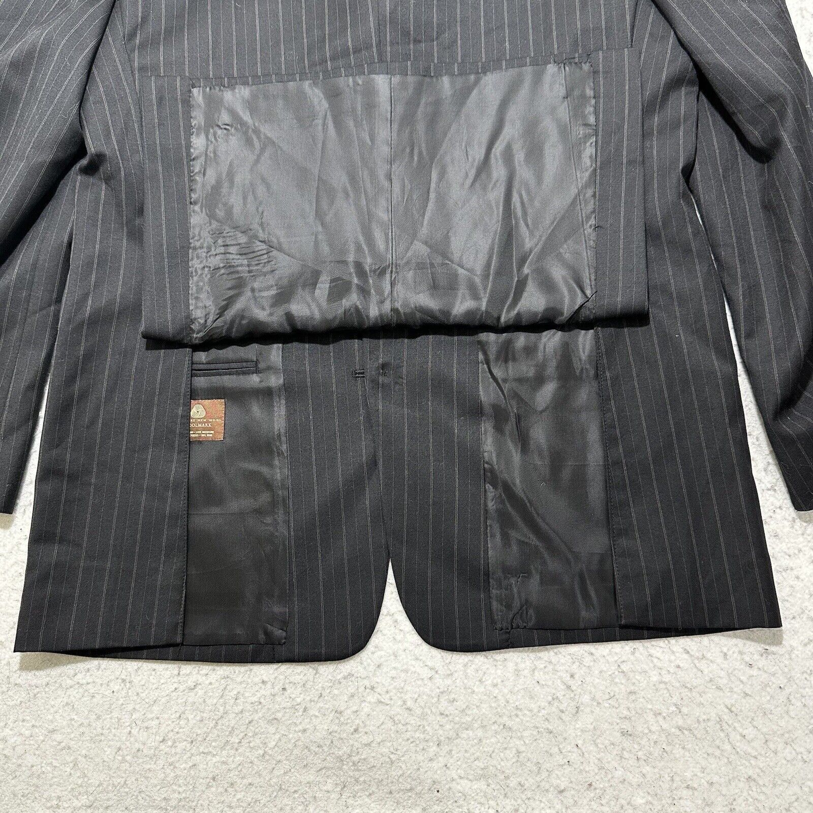 Tasso Elba Tasso Elba 38R Super 110's Wool Suit Jacket Gray Striped Size 38R - 20 Thumbnail