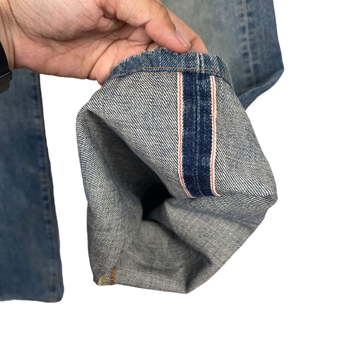 Japanese Brand Edwin 505 Faded Dirty / Faded Blue Selvedge Jeans W 30 Size US 30 / EU 46 - 10 Thumbnail