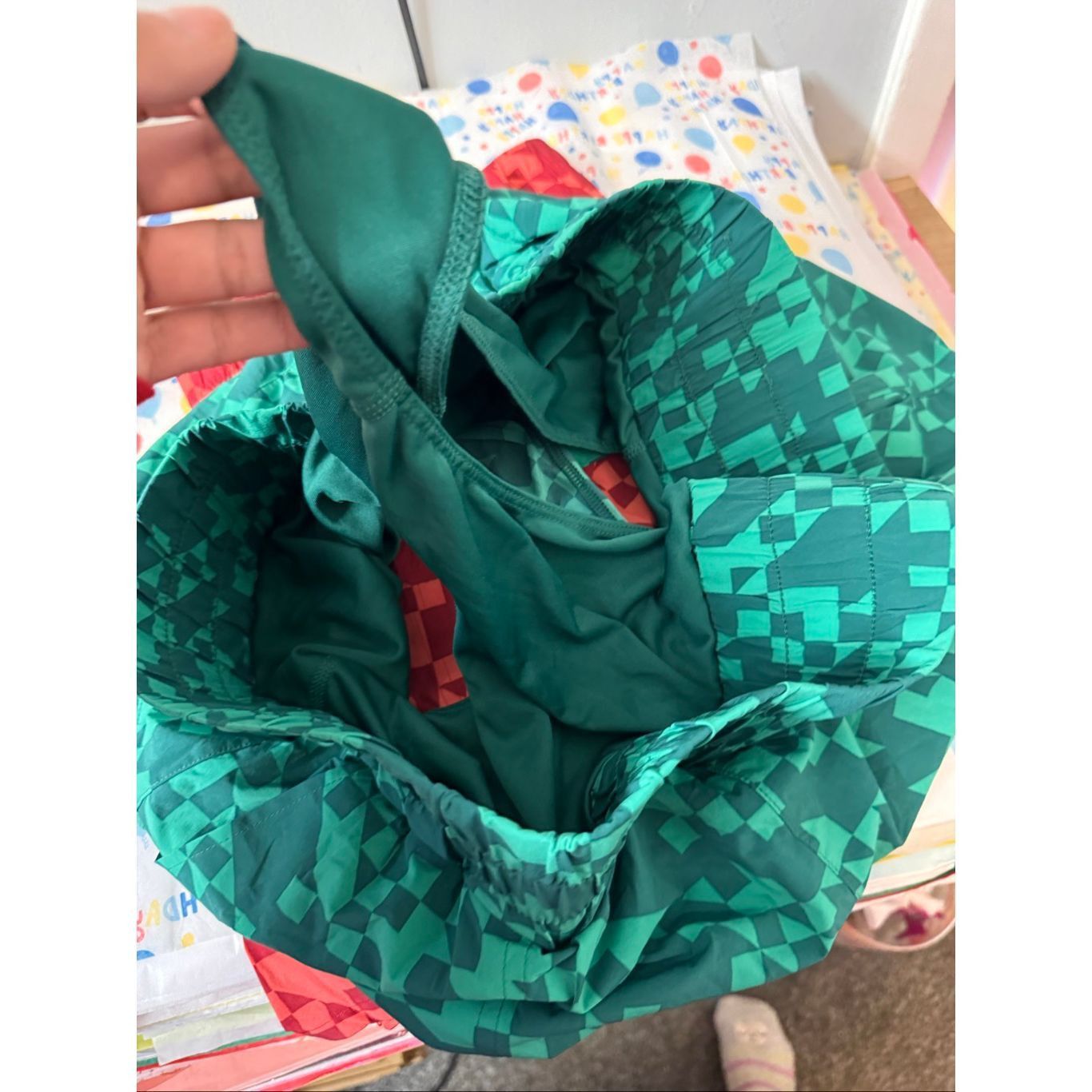 Other JoyLab Green Geometric Active Shorts Women’s XL High Waist W Size 38" / US 16 / IT 52 - 2 Thumbnail