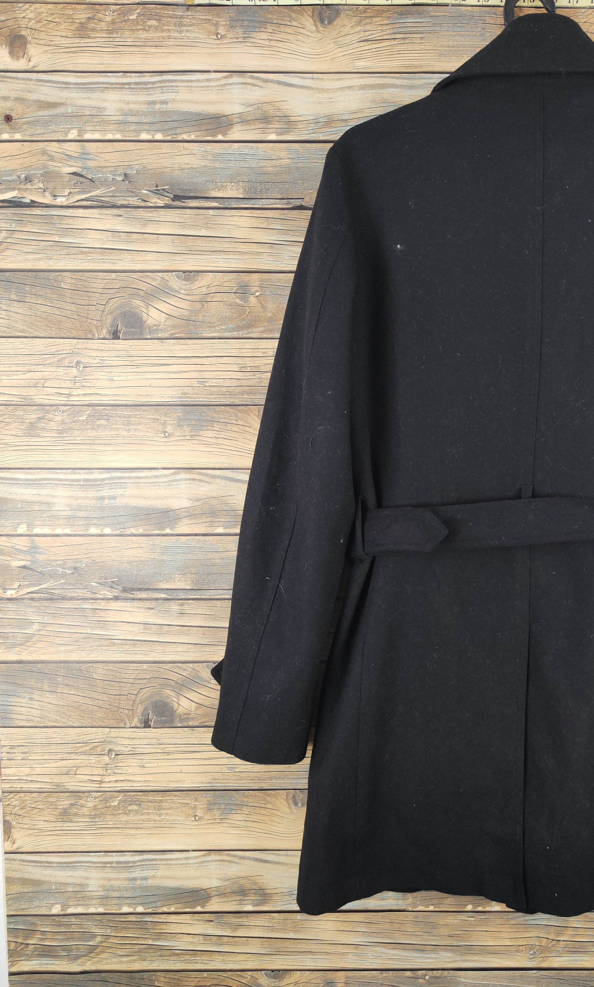 Roen Roen-Semantic Design Black Wool Coats #W2256 Size L / US 10 / IT 46 - 8 Thumbnail