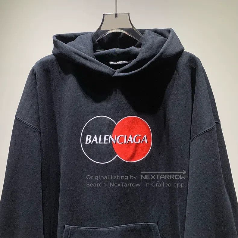 Balenciaga Balenciaga Logo Pattern Loose Hoodie Sweatshirt Size US XS / EU 42 / 0 - 3 Thumbnail