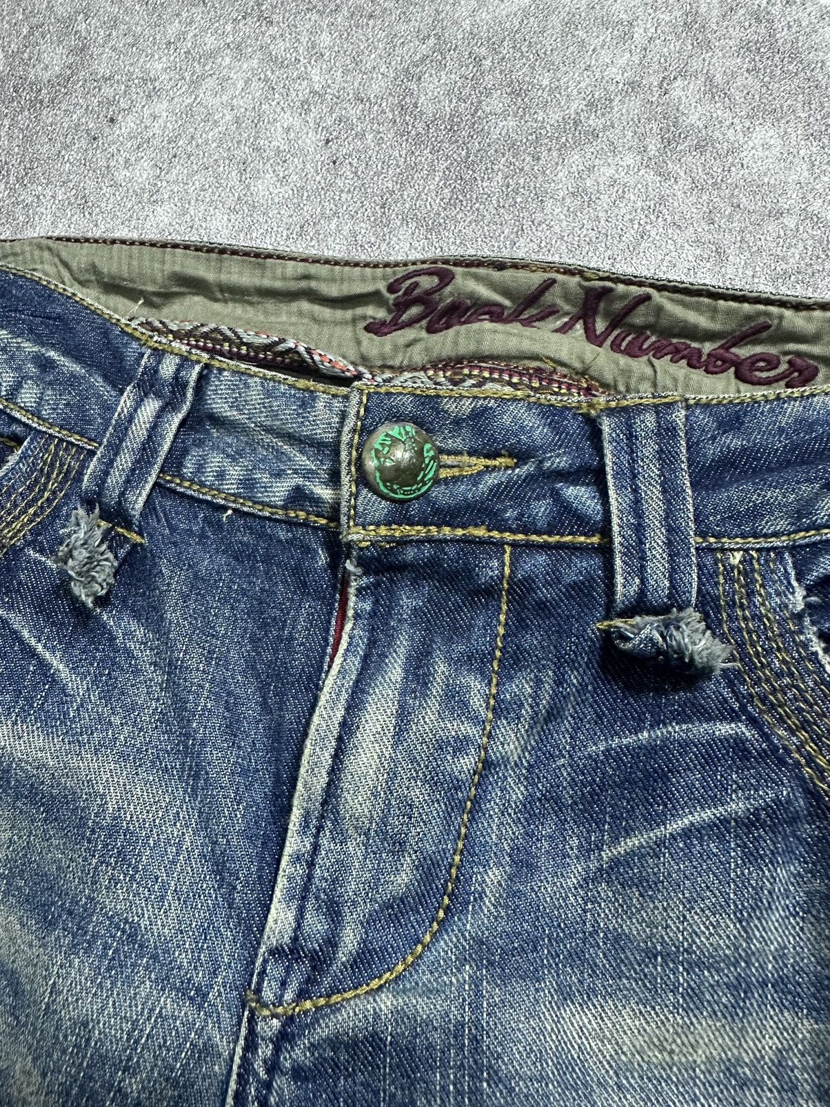 If Six Was Nine Japanes Back Number Flared Studded Jeans Size US 32 / EU 48 - 7 Thumbnail