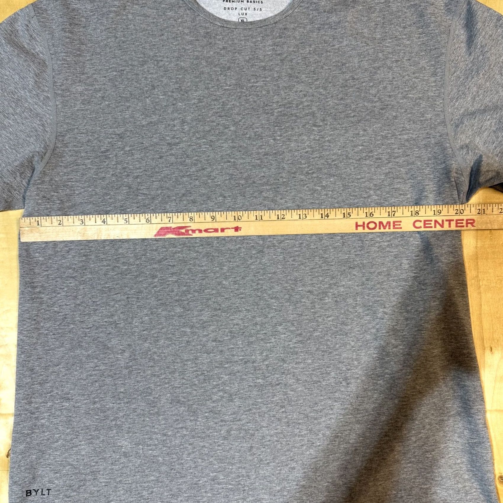 Asics BYLT Shirt Mens XL Gray Drop Cut S/S Lux Premium Basics Stretch Athletic Tee Size US XL / EU 56 / 4 - 7 Thumbnail