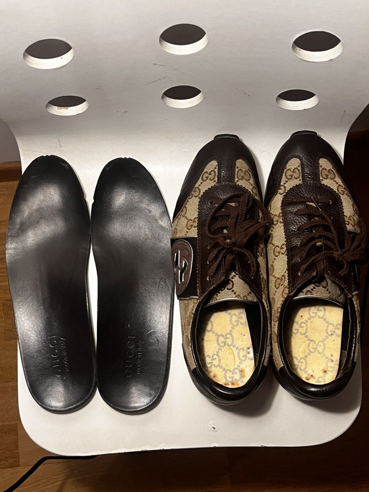 Gucci Gucci GG Logo Low Sneakers Size US 5.5 / EU 38 - 13 Thumbnail