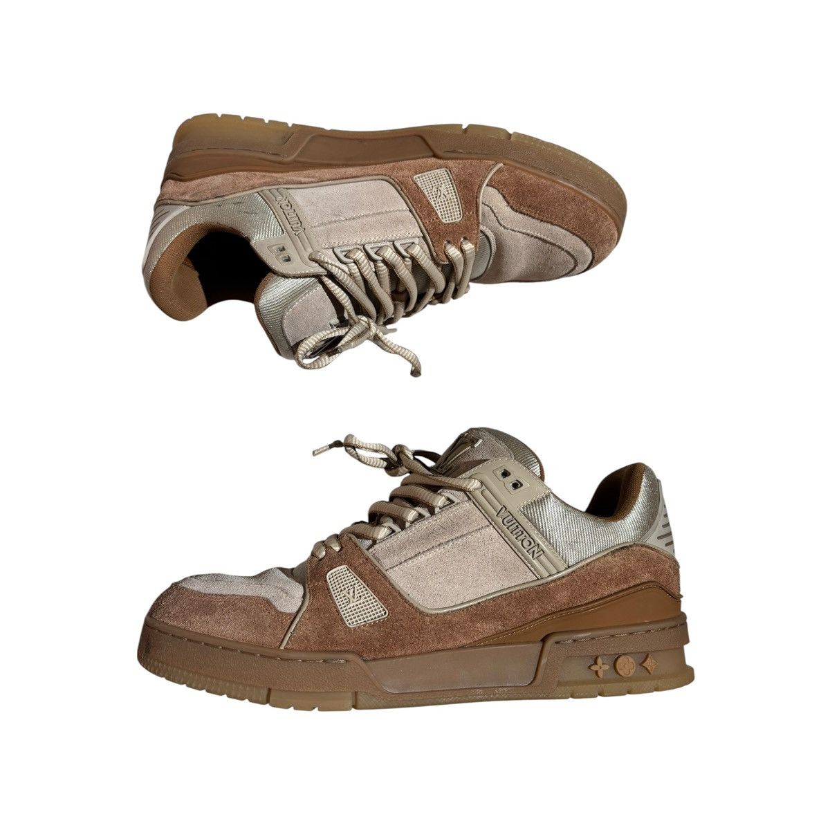 Louis Vuitton Low Trainer suede leather sneaker Size US 9 / EU 42 - 3 Thumbnail