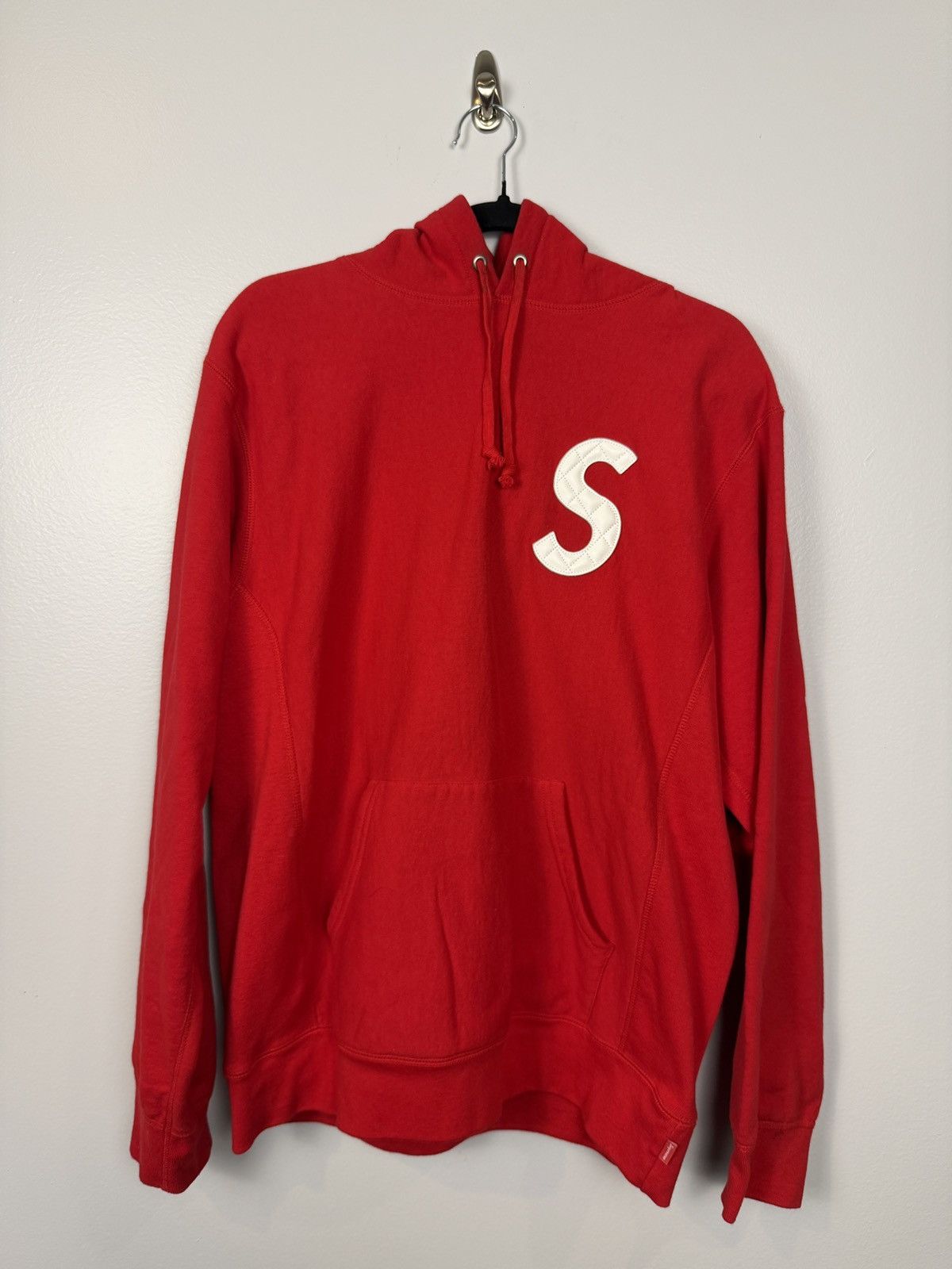 Supreme Supreme Quilted Leather S Logo Hoodie SS20 Size US L / EU 52-54 / 3 - 1 Thumbnail