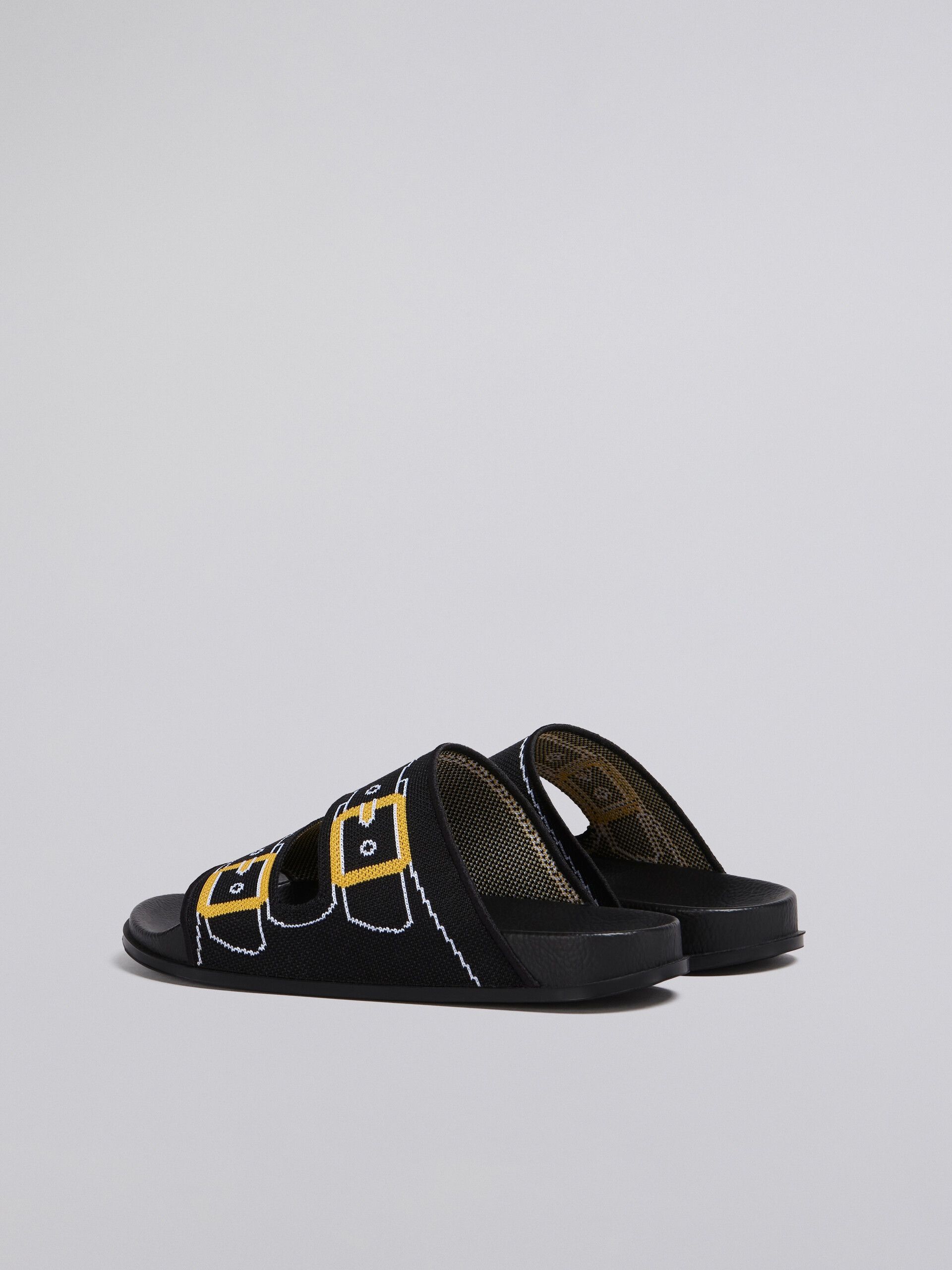 Marni o1w1db10325 Jacquard Two Strap Slide in Black Size US 9 / EU 42 - 3 Thumbnail