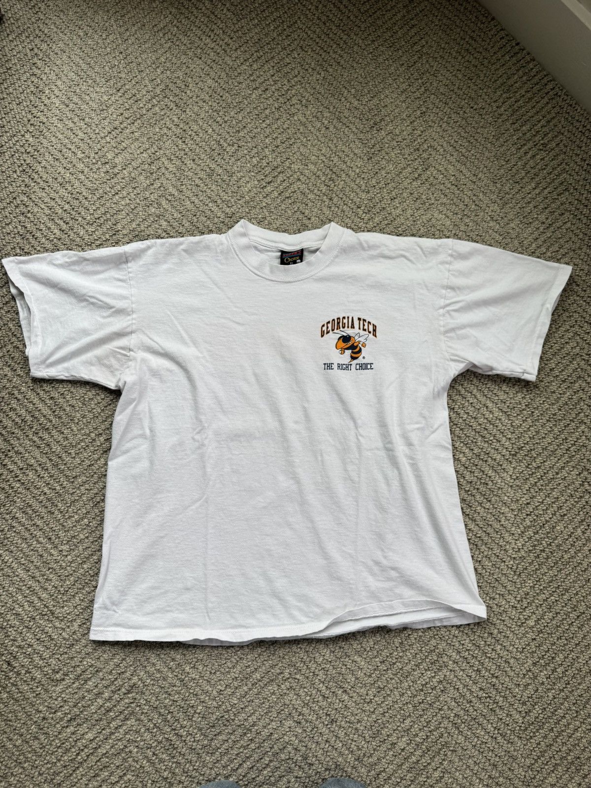 Vintage Single Stitch College Tee, Crazy Back Hit Size US XL / EU 56 / 4 - 2 Thumbnail