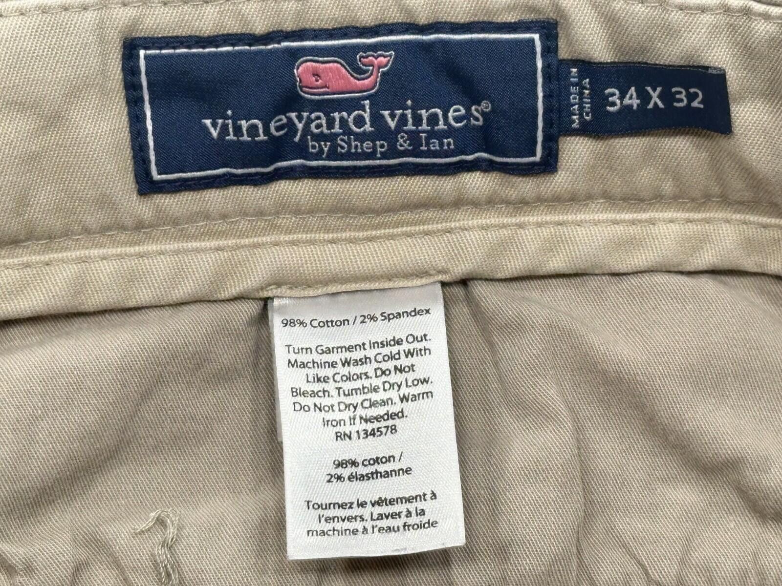 Vineyard Vines Vineyard Vines Flat Cotton Spandex Chinos Brown Mens 34/32 Size US 34 / EU 50 - 6 Thumbnail
