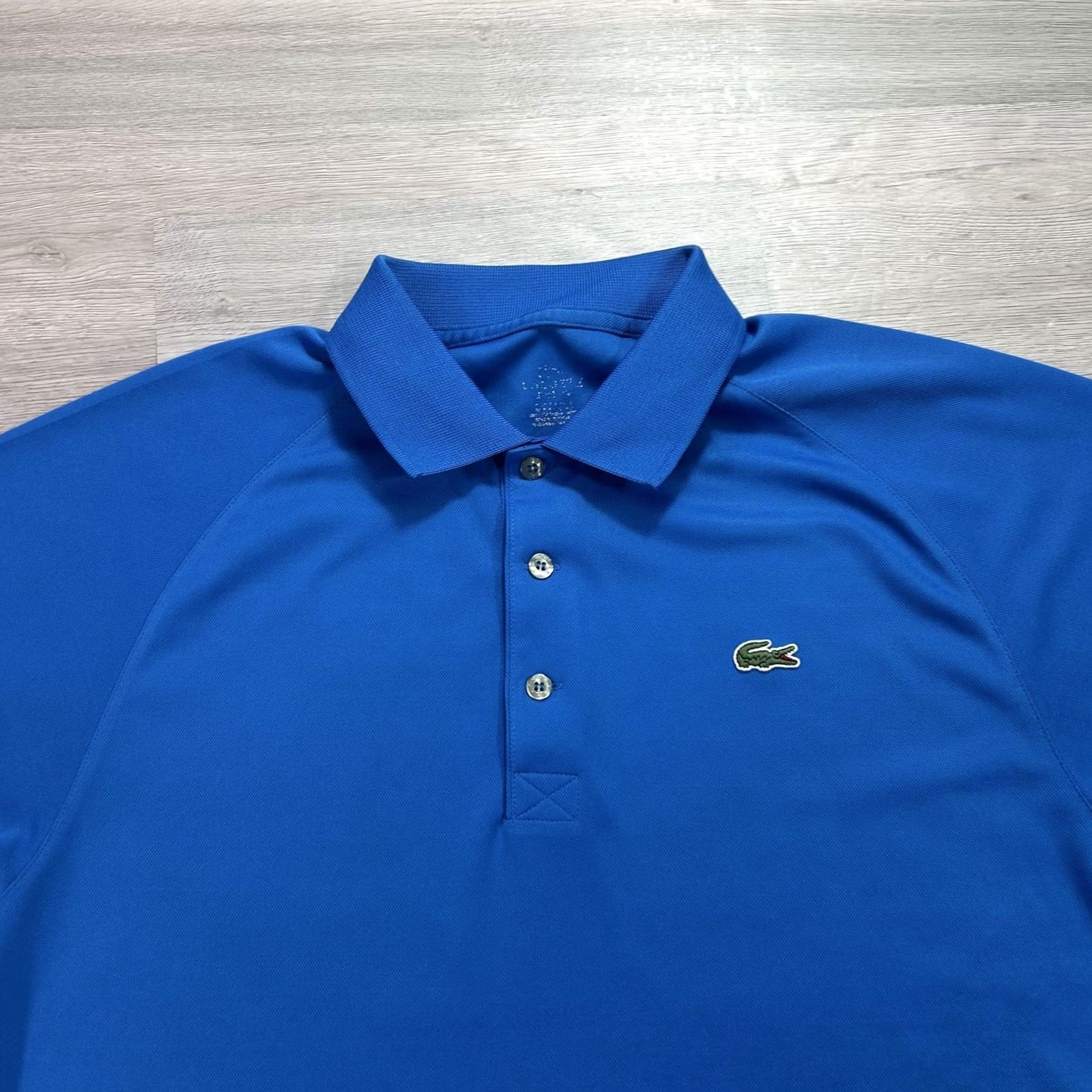 Lacoste Lacoste Shirt Mens M Blue Polo Solid Croc Logo Golf Performance Polyester Size US M / EU 48-50 / 2 - 3 Thumbnail