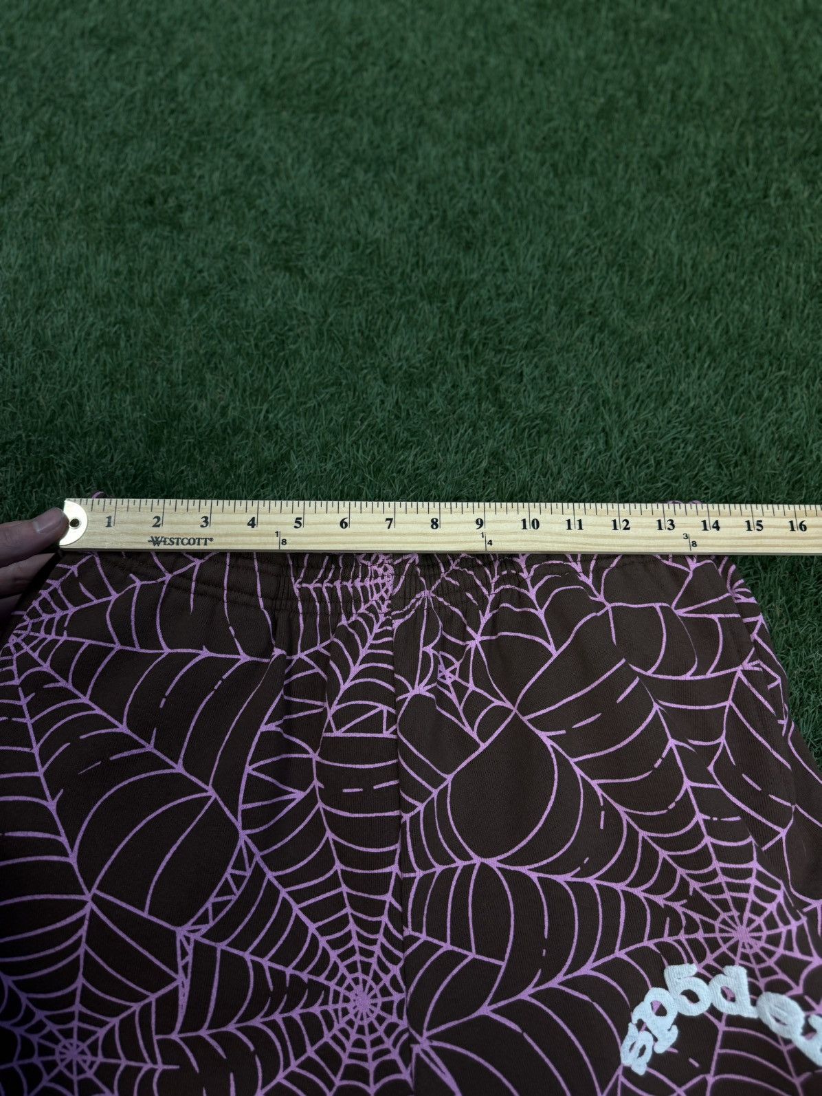 Sp5der Sp5der Worldwide Brown Pink AOP WEB Sweatpants M (NEW) Size US 32 / EU 48 - 12 Thumbnail