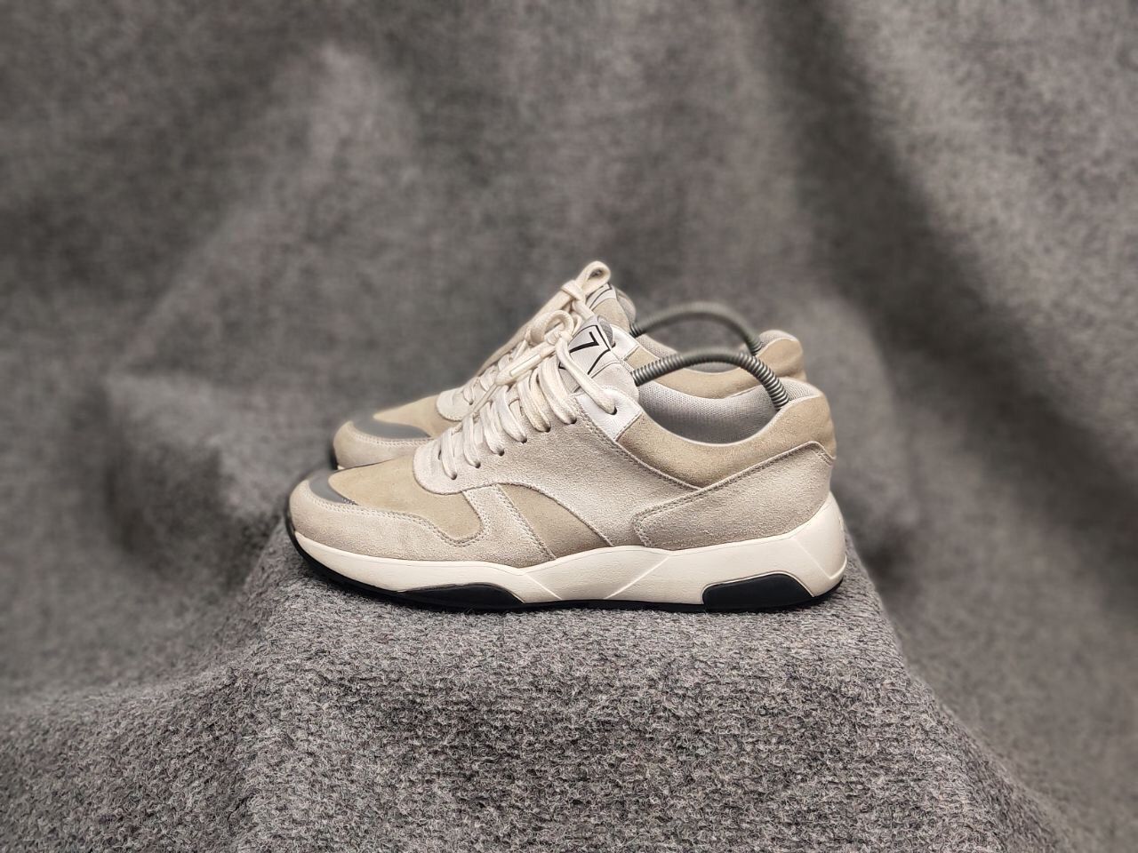 Z Zegna Z Zegna Design Suede Leather Beige low top Lace Up Sneakers Size US 9.5 / EU 42-43 - 11 Thumbnail