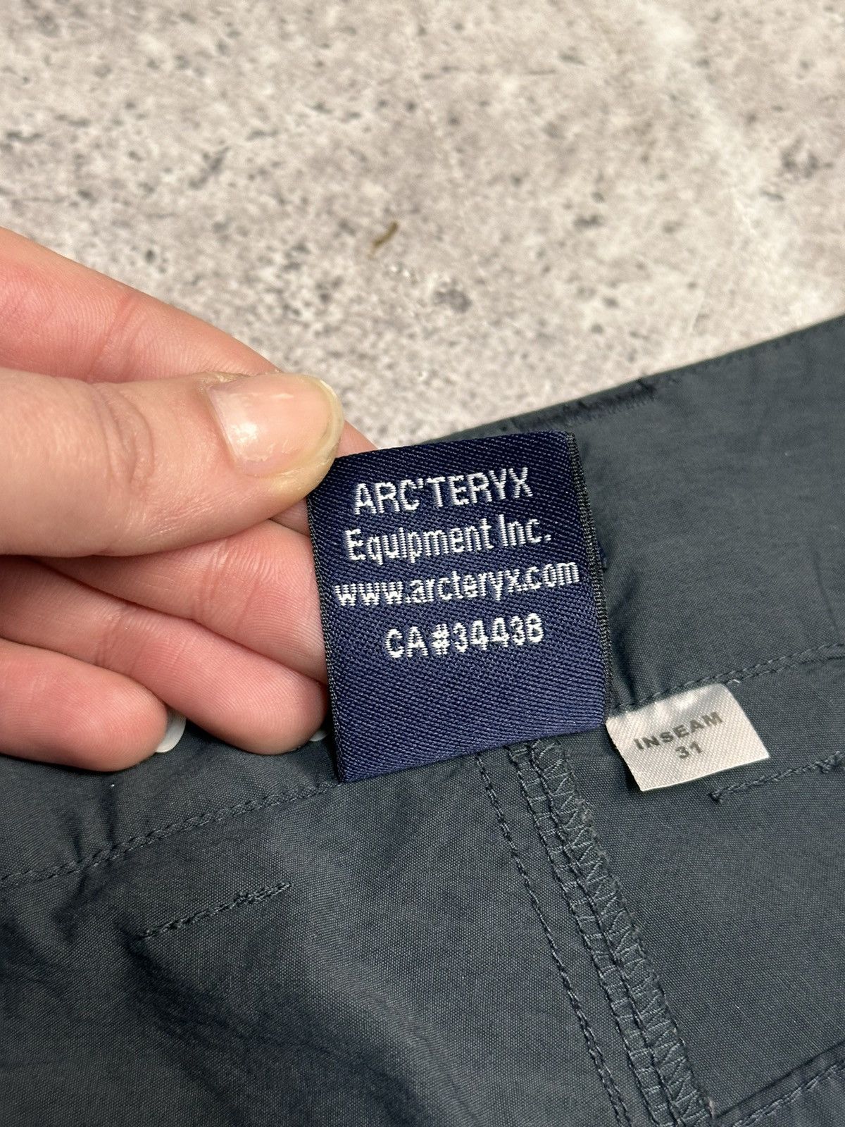 Arc\'teryx tech shell pants cargo outdoor hiking style
