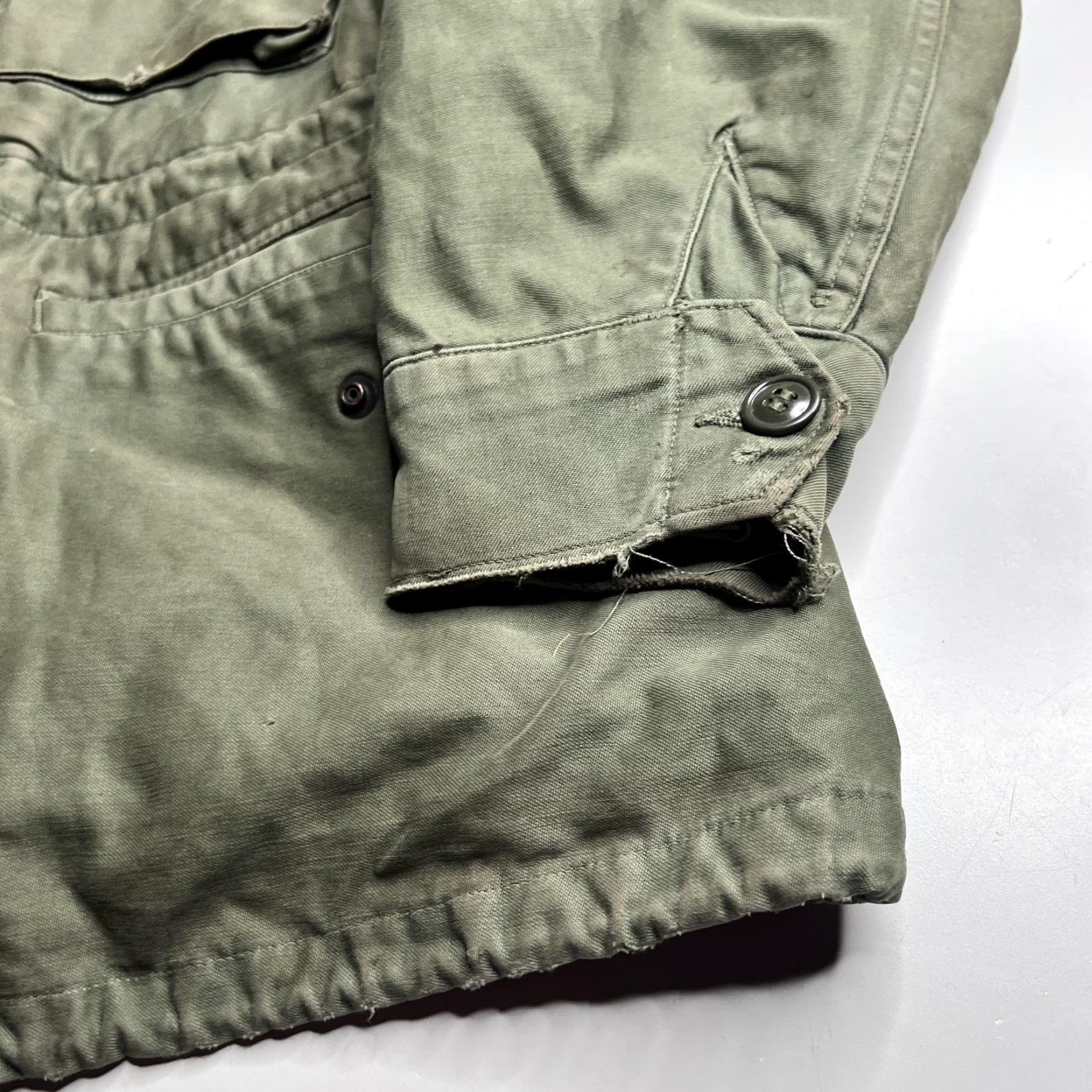 Vintage VINTAGE Military Coat Mens Small Short Green 50s OG-107 USATC Armor Field Coat Jacket Size US 29 - 2 Thumbnail