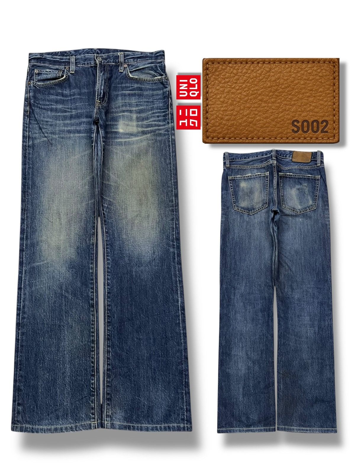 Uniqlo Vintage Uniqlo UJ S002 Japan - Faded Wash, Distressed Denim Size US 34 / EU 50 - 1 Thumbnail