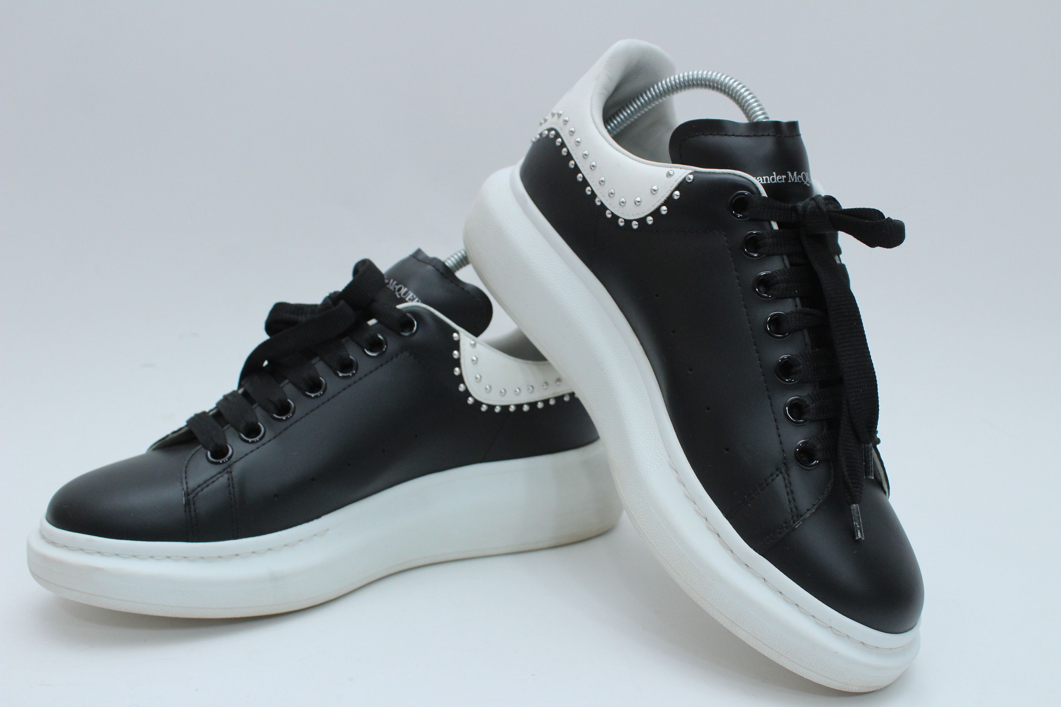 Alexander McQueen Alexander McQueen Oversized Studded Sneakers Black Leather Size US 8 / EU 41 - 3 Thumbnail