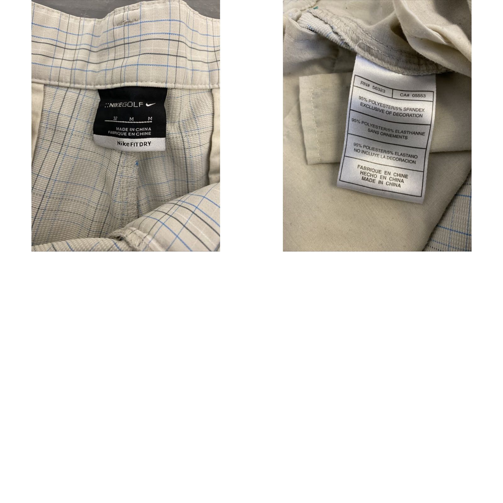 Nike Nike Flex Golf Shorts Mens 32 Beige Plaid Slim Waist 10in Inseam Breathable Lightweight Logo Zip Pocket Golf Casual Spring Summer Size US 32 / EU 48 - 8 Thumbnail