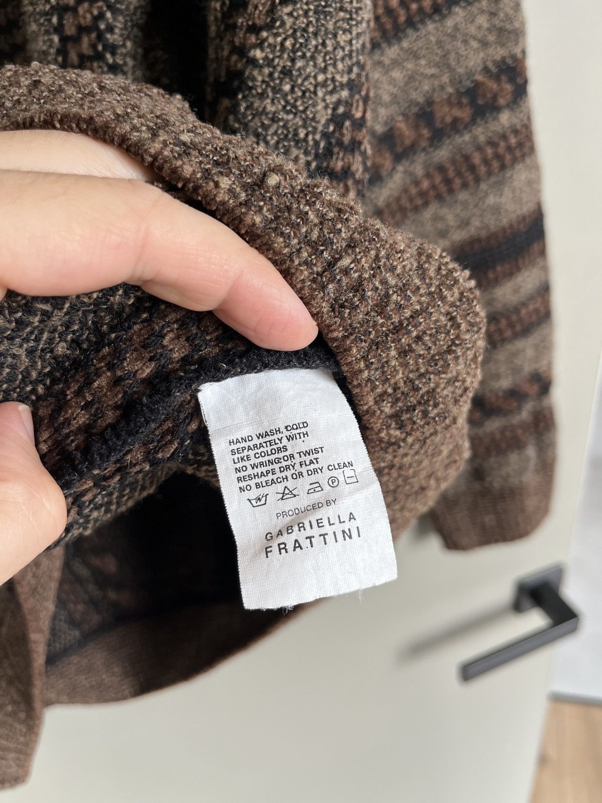 Ermenegildo Zegna Ermenegildo Zegna Chunky Brown heavy Knit Wool Sweater Size US XL / EU 56 / 4 - 7 Thumbnail