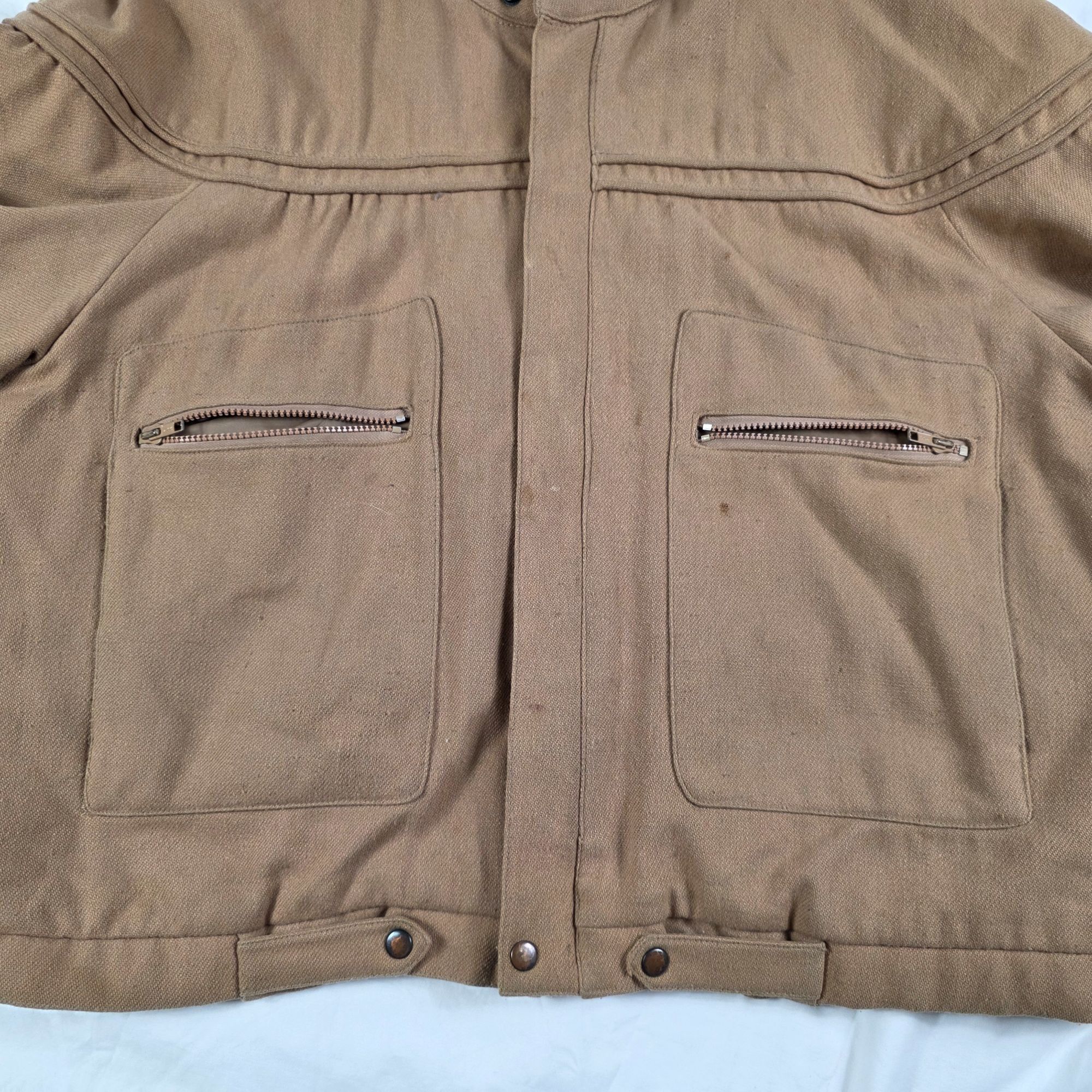 Other Vintage Hill & Archer Mens XL Tan Full Zip Jacket Pockets Ca Size US XL / EU 56 / 4 - 3 Thumbnail