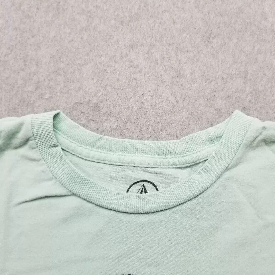 Volcom Volcom Shirt Mens Medium Green Cyan Crew Neck Spell Out Logo Size US M / EU 48-50 / 2 - 5 Thumbnail