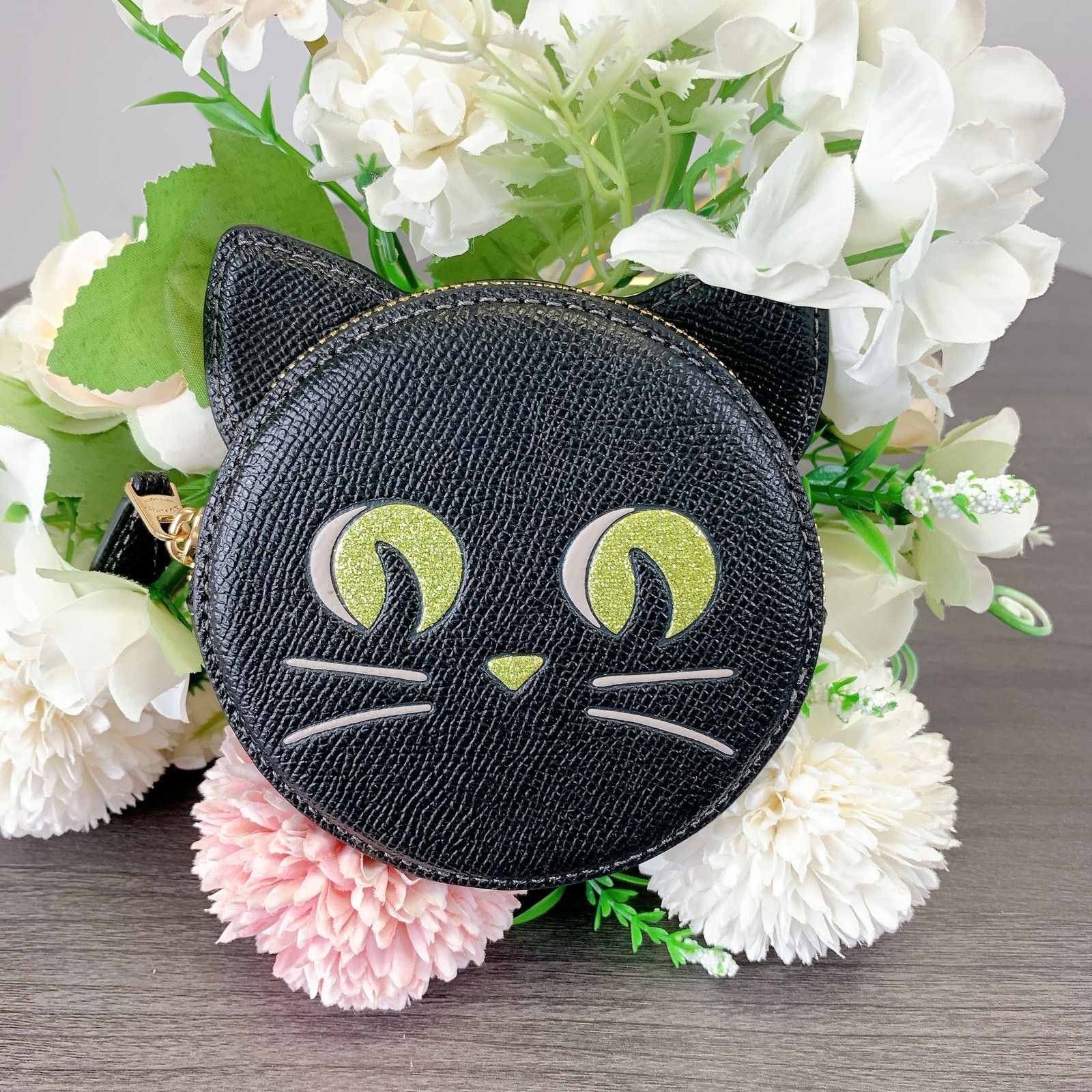 Coach Coach CW464 Coin Case With Halloween Cat IN Black Size ONE SIZE - 1 Thumbnail