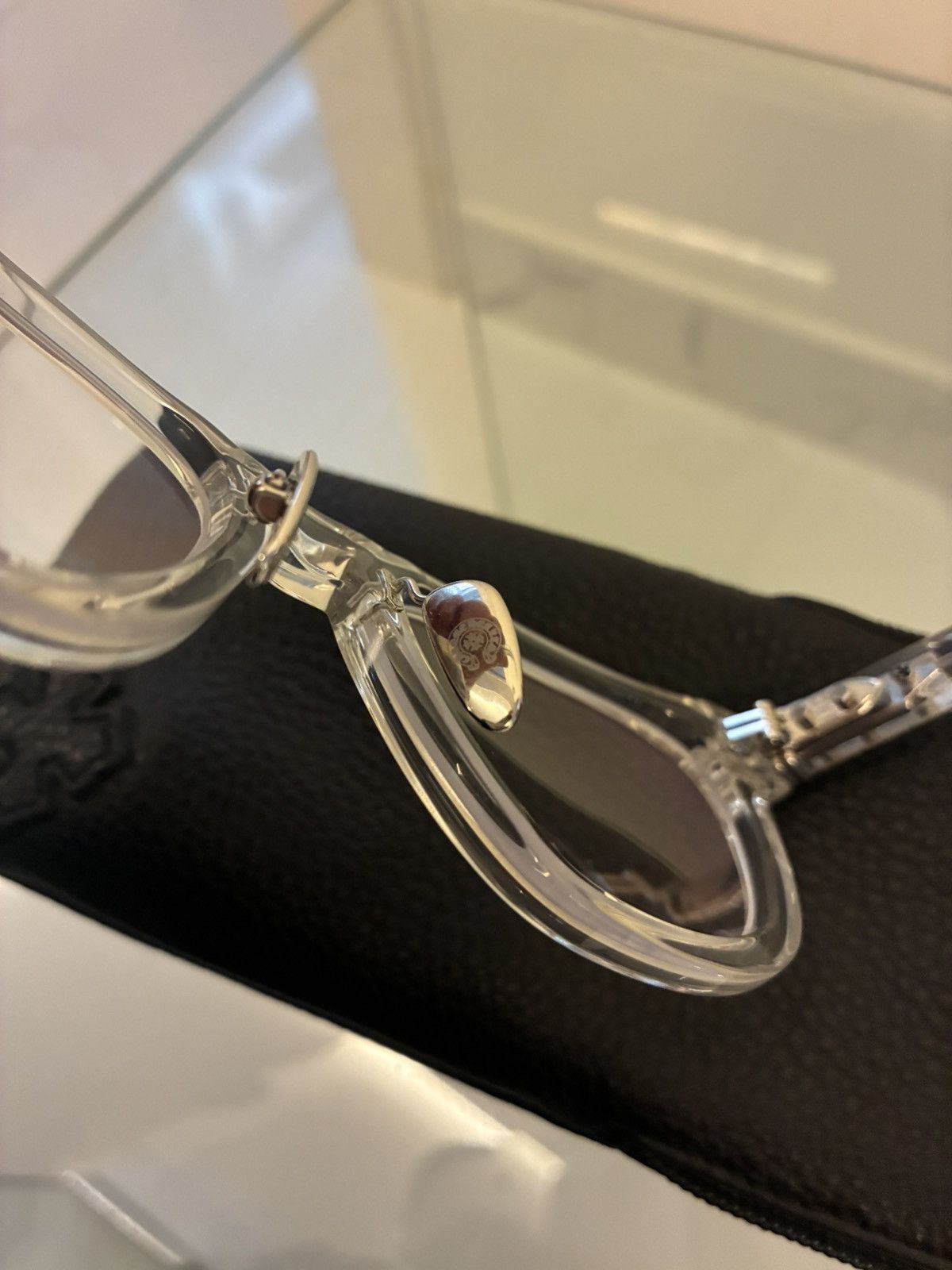 CHROME HEARTS Smoke Show Crystal Silver Glasses