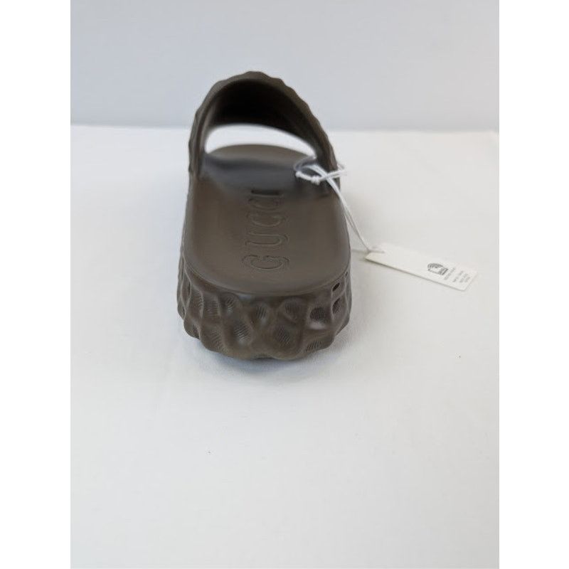 Gucci o1rshd1 Interlocking GG Water Ripple Sliders Sandals Brown Size US 11.5 / EU 44-45 - 14 Thumbnail