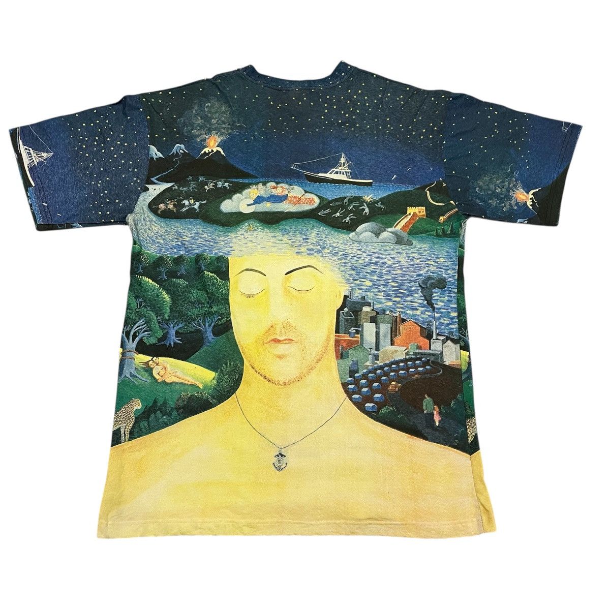 Band Tees Deadstock! Billy Joel River of Dreams 1993 AOP Tee Size US XL / EU 56 / 4 - 4 Thumbnail