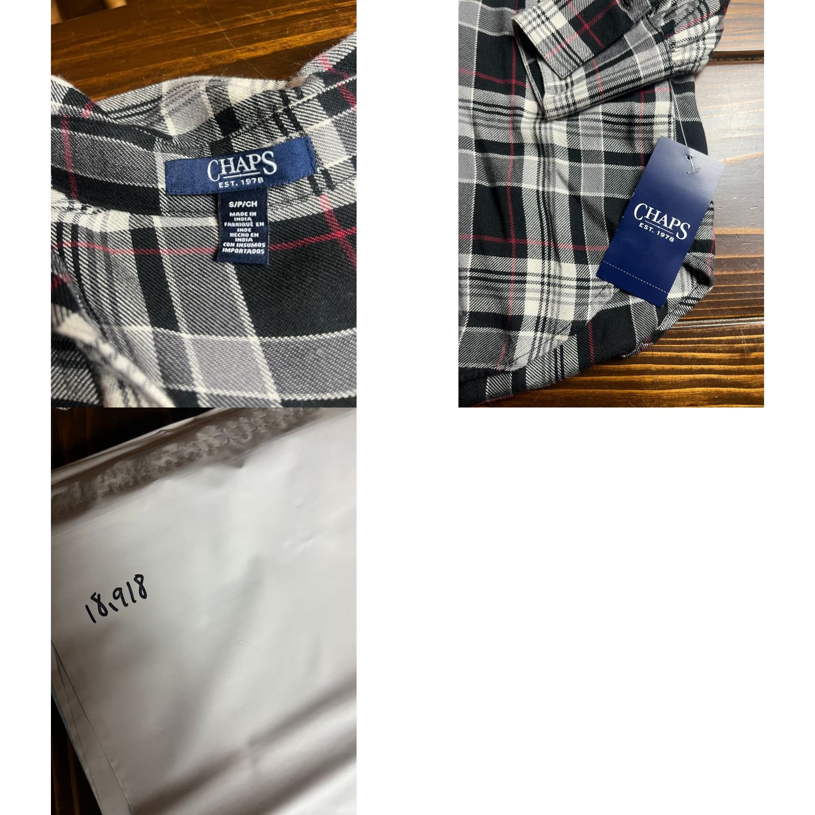 Chaps VINTAGE Chaps Shirt Womens S Black White Red Plaid Quarte Button NWT Size S / US 4 / IT 40 - 8 Thumbnail