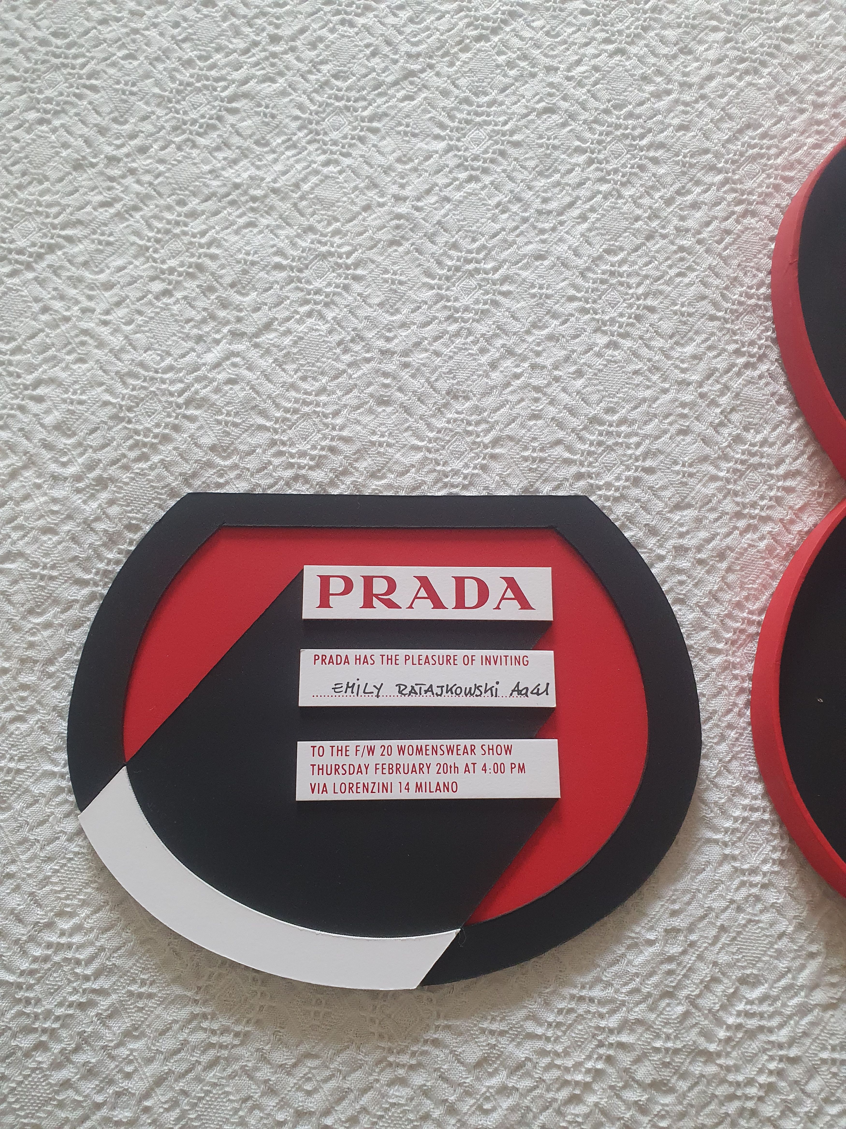 Prada Original Prada Invitation – Women’s F/W 2020 Ratajkowski Size ONE SIZE - 1 Thumbnail