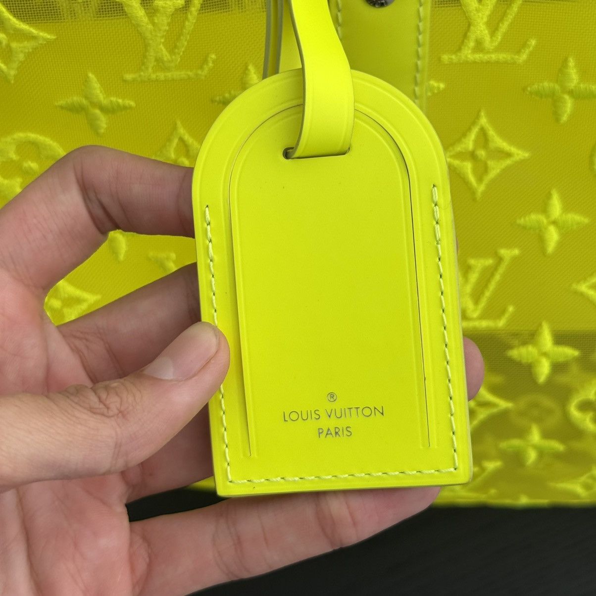 Louis Vuitton Louis Vuitton Keepall Bandouliere Yellow Mesh 50 Size ONE SIZE - 2 Thumbnail