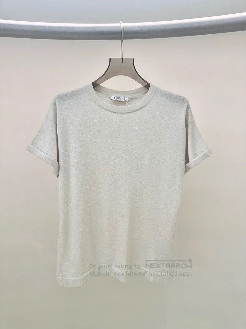 Brunello Cucinelli Brunello Cucinelli Beige T-Shirt Size S / US 4 / IT 40 - 1 Thumbnail