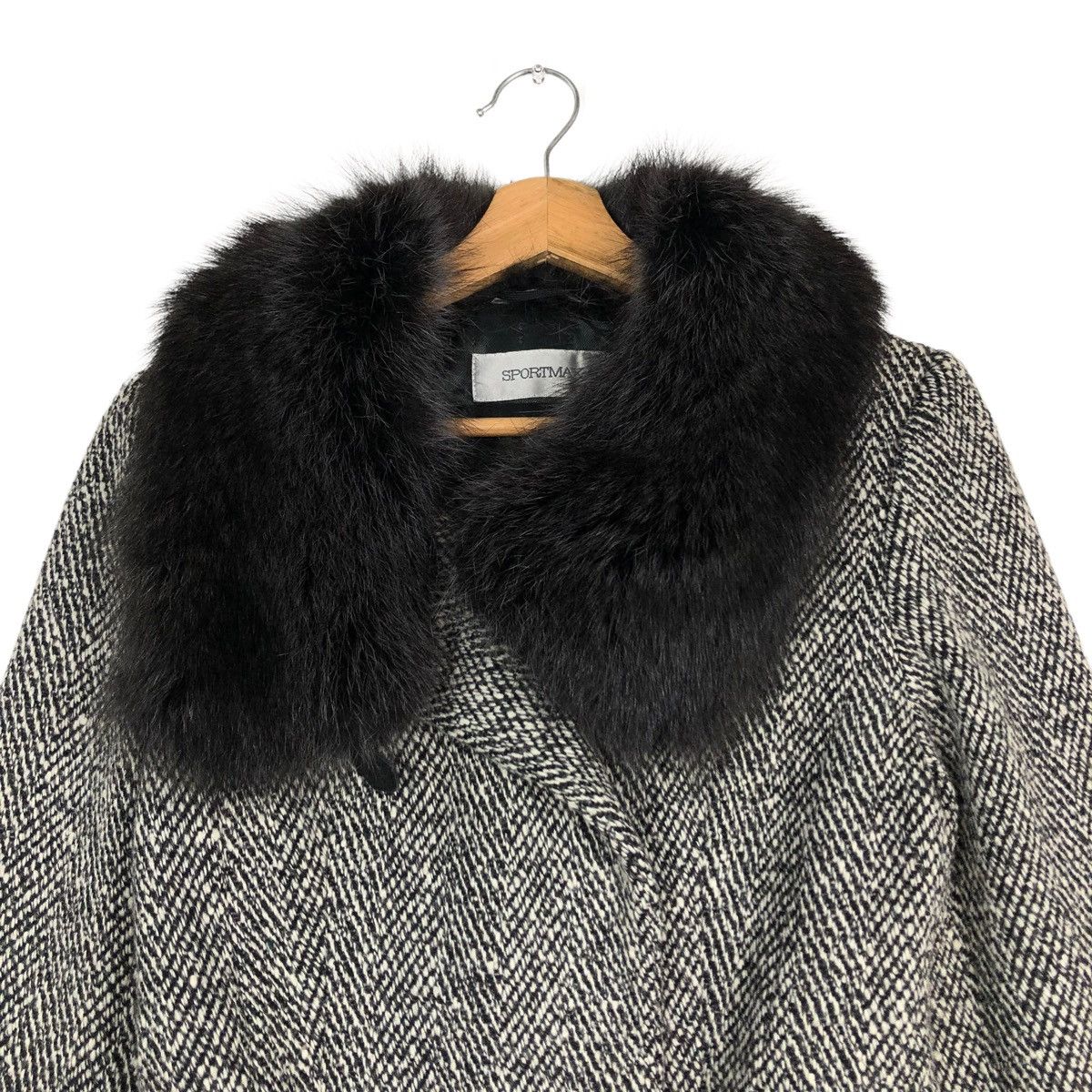 Vintage 🔥VINTAGE LONG JACKET WOOL SPORTMAX ITALY MINK FUR COLLAR Size M / US 6-8 / IT 42-44 - 13 Thumbnail