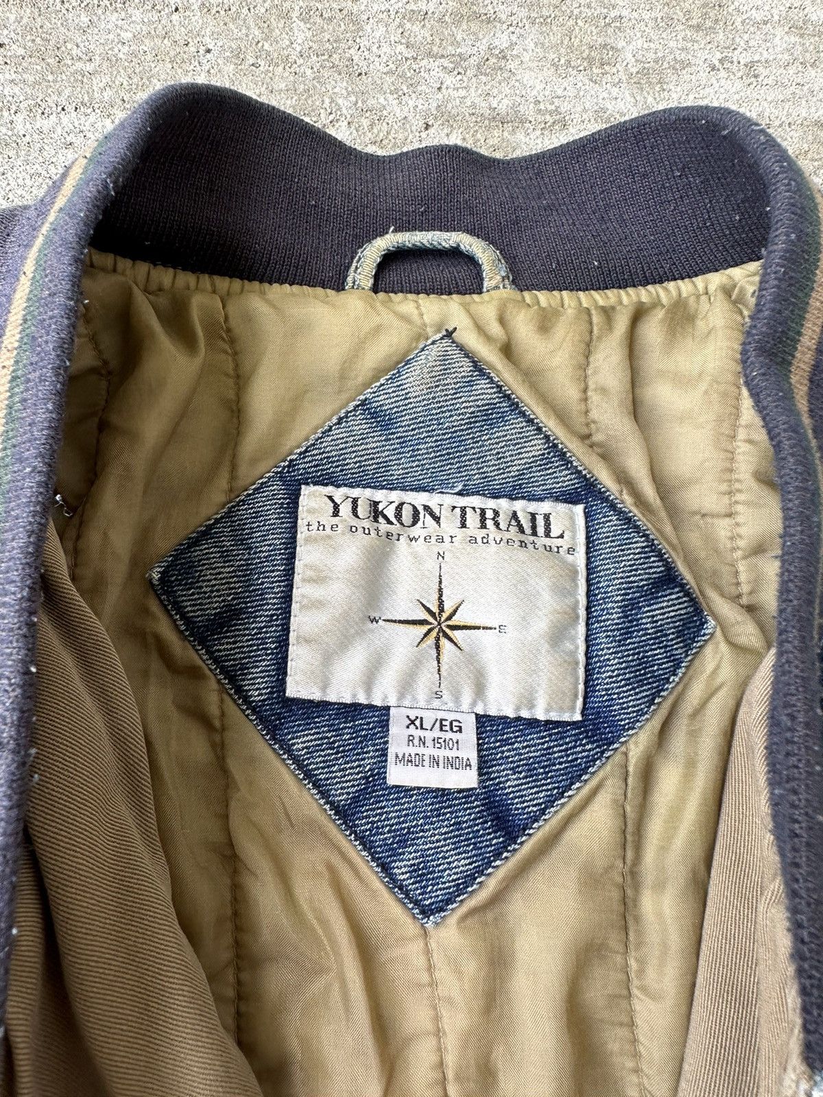 Vintage Distressed Denim Bomber Varsity Jacket Size US XL / EU 56 / 4 - 9 Thumbnail