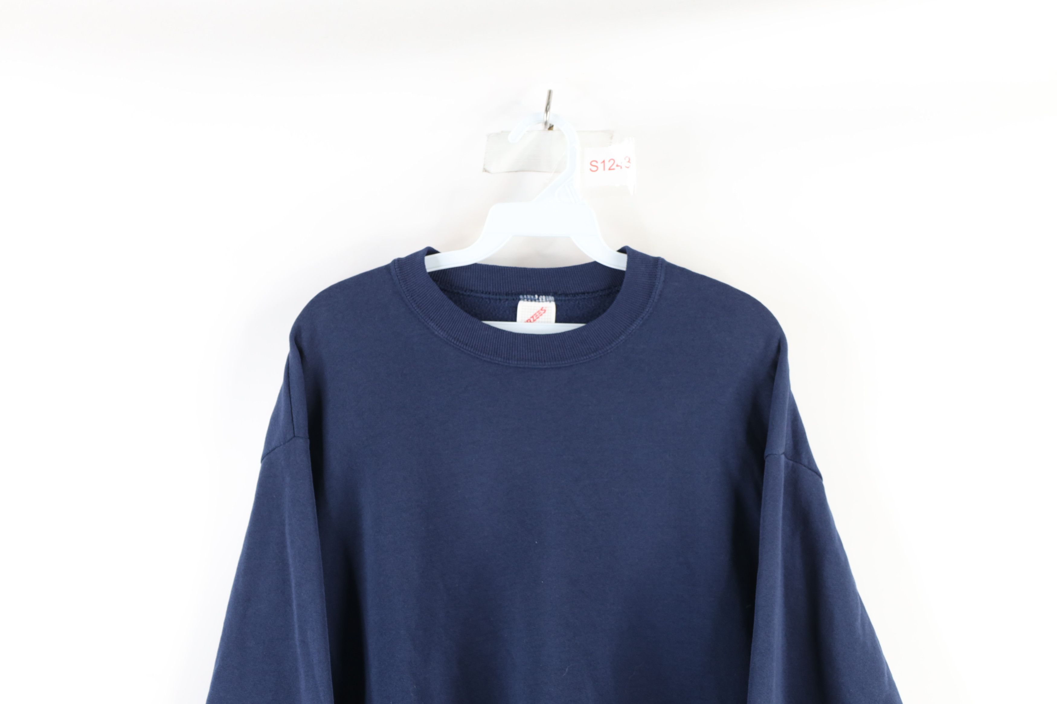 Vintage Vintage 90s Streetwear Crewneck Sweatshirt Navy Blue USA Size US L / EU 52-54 / 3 - 2 Thumbnail