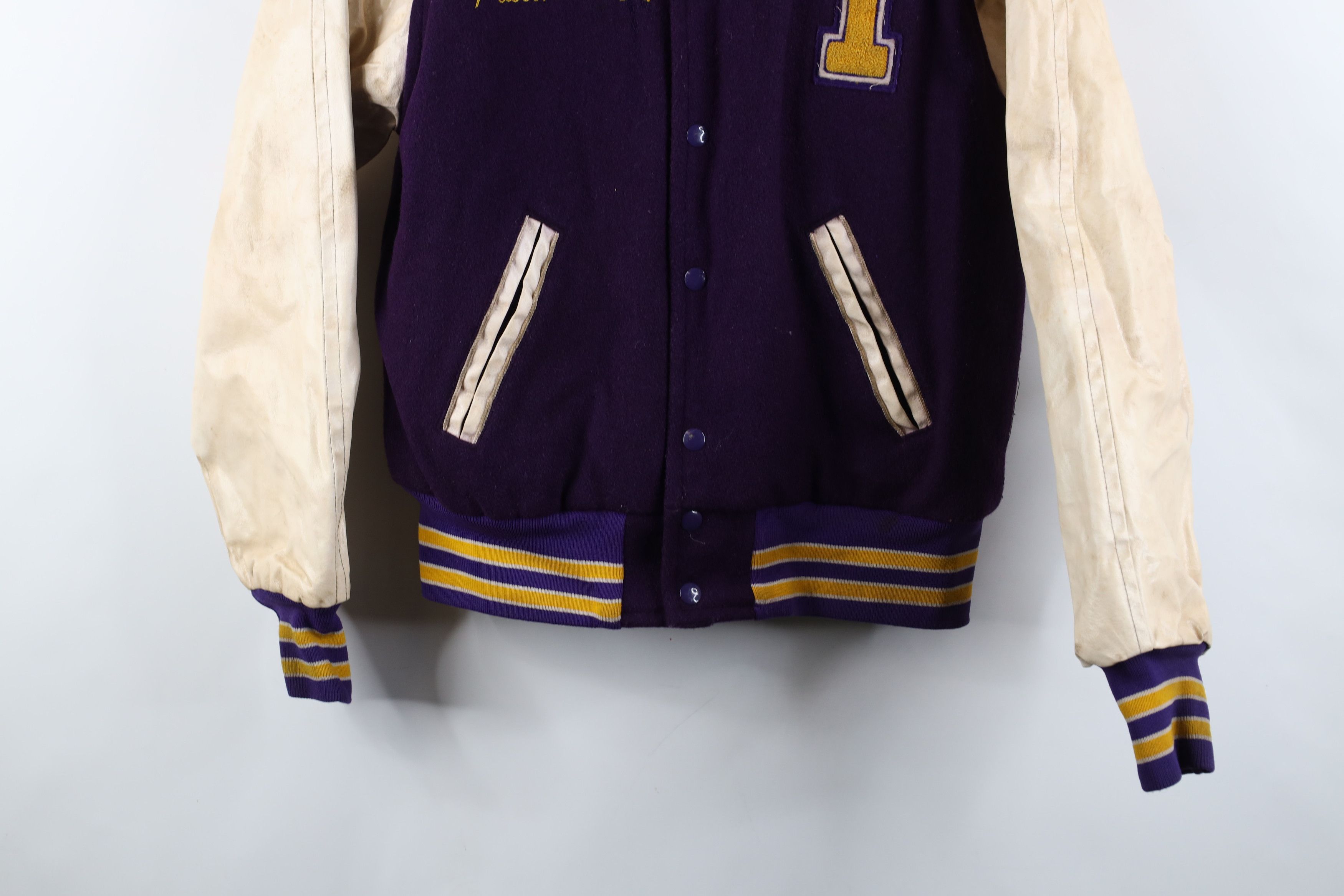 Vintage Vintage 60s 70s Islip Football Varsity Letterman Jacket USA Size US L / EU 52-54 / 3 - 3 Thumbnail