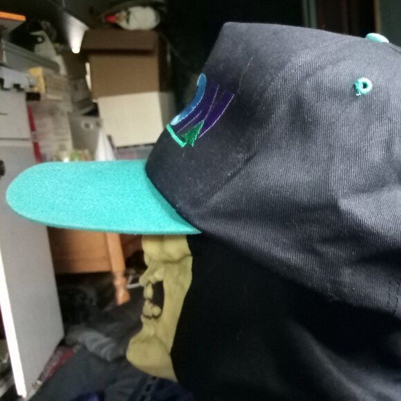 New Era New Era Charlotte Hornets Script Snap Hat Cap Wool Size ONE SIZE - 3 Thumbnail