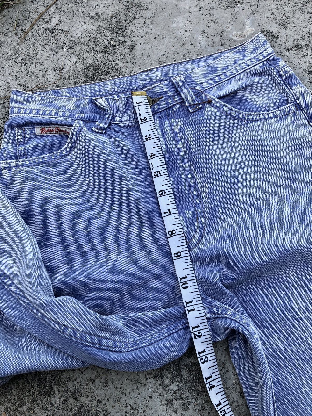 Japanese Brand FLARED⚡️RODEO CROWN WASHED BLUE DENIM Size US 28 / EU 44 - 5 Thumbnail