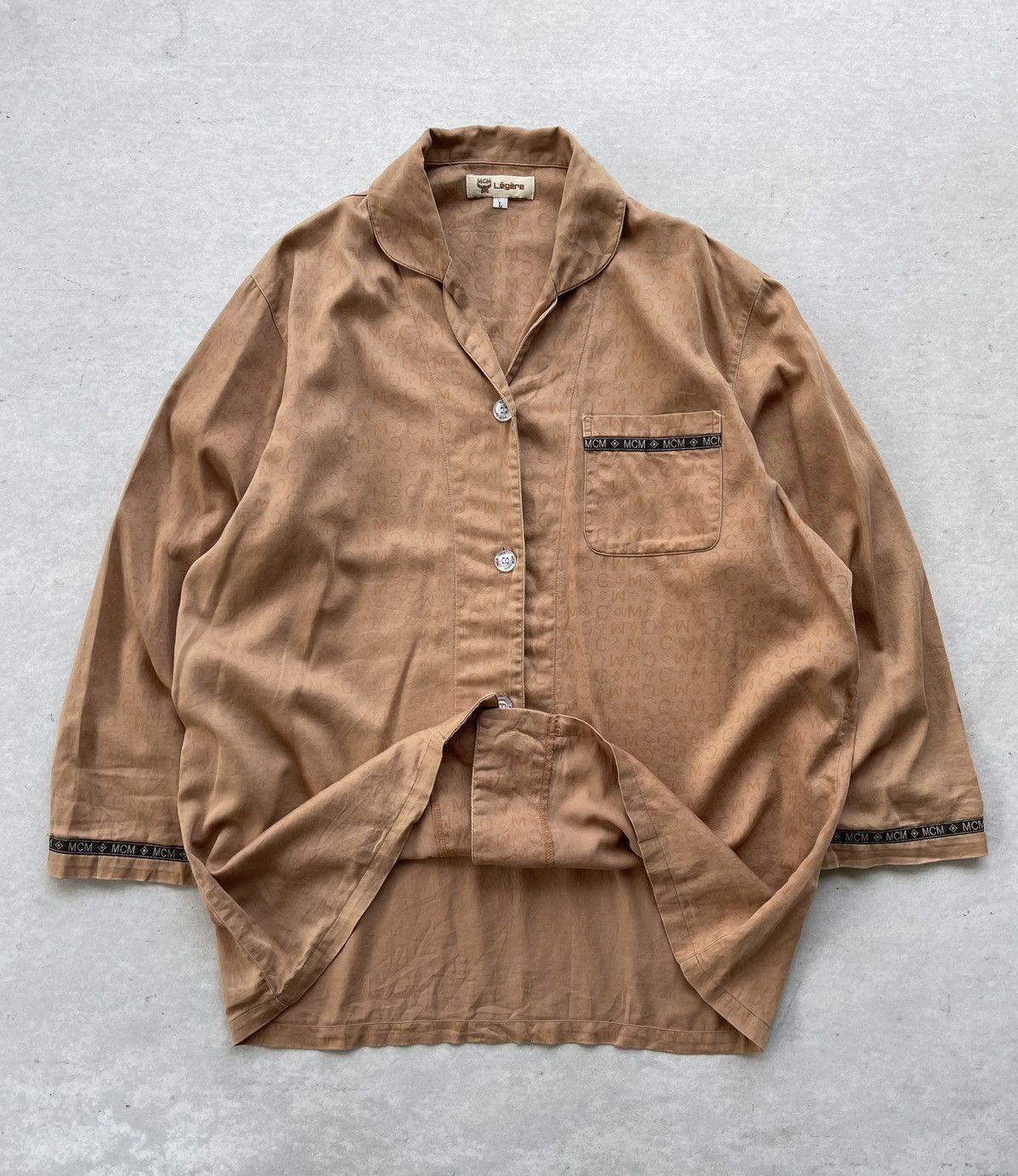 MCM 🔥VINTAGE MCM MONOGRAM BUTTON-UP LOUNGE SHIRT Size US L / EU 52-54 / 3 - 3 Thumbnail