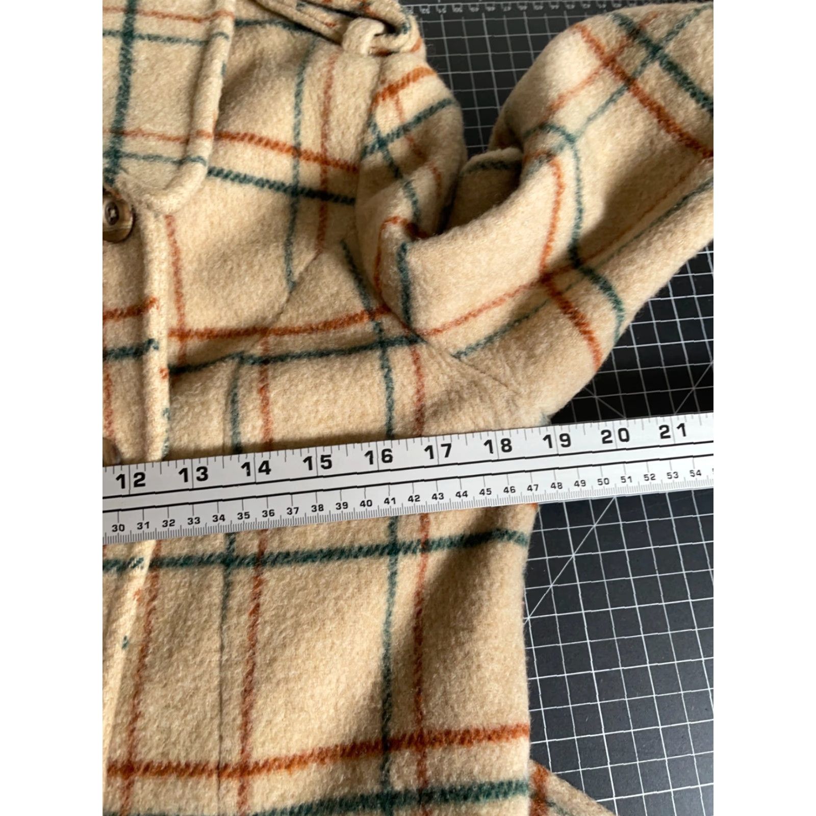 Doublet Vintage Yes Bickler Wool Belted Trench Coat Women's Small Beige Check Pattern Double Breasted Size S / US 4 / IT 40 - 5 Thumbnail